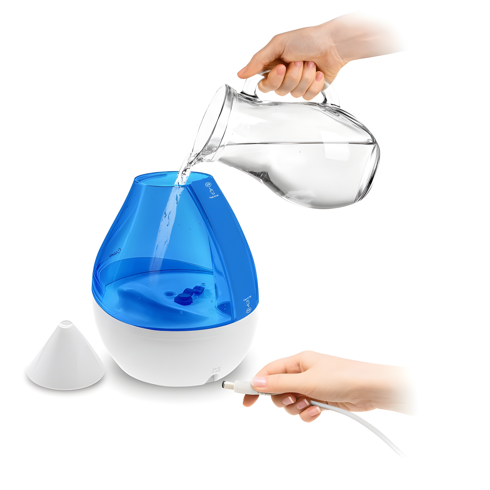 Crane USA Drop 2.0 , 4-in-1 Cool-Mist Humidifier with Aroma Tray & Sound Machine