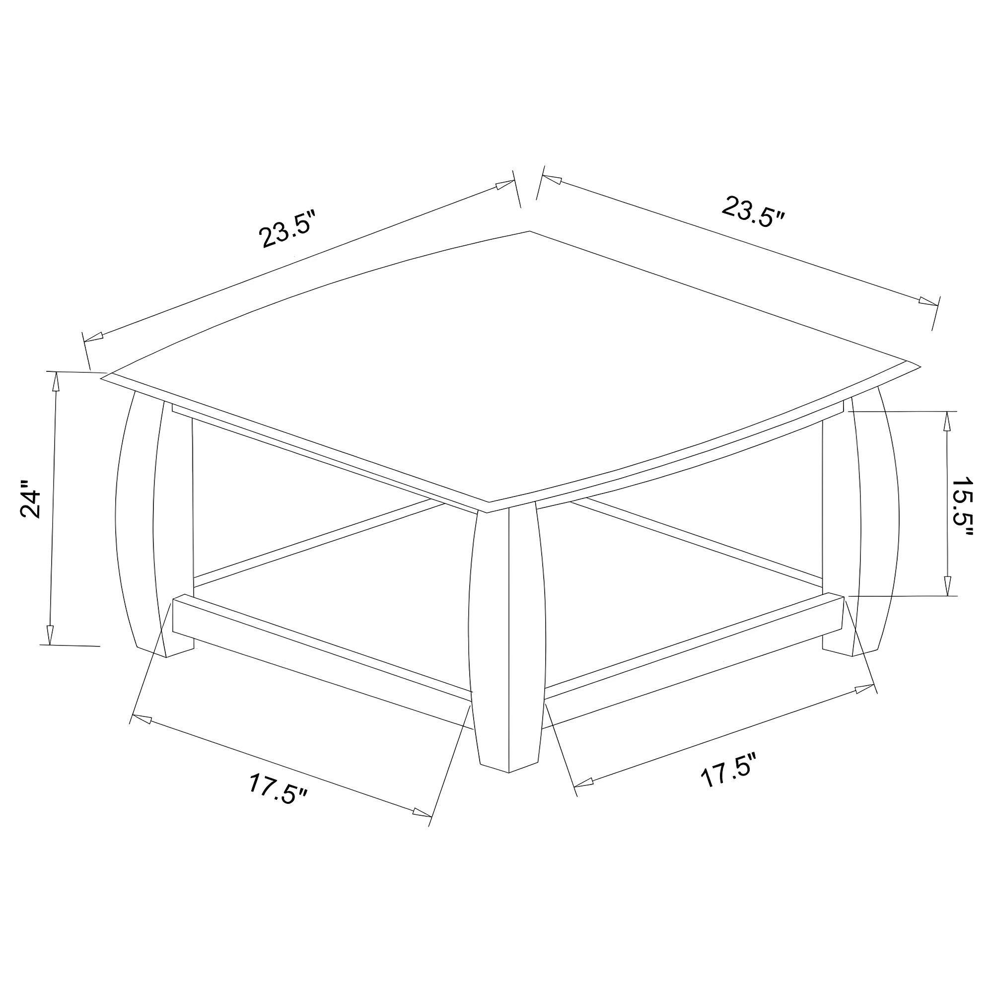 Coaster Dixon 3-Piece Wood Coffee Table Set with Shelf in Cappuccino