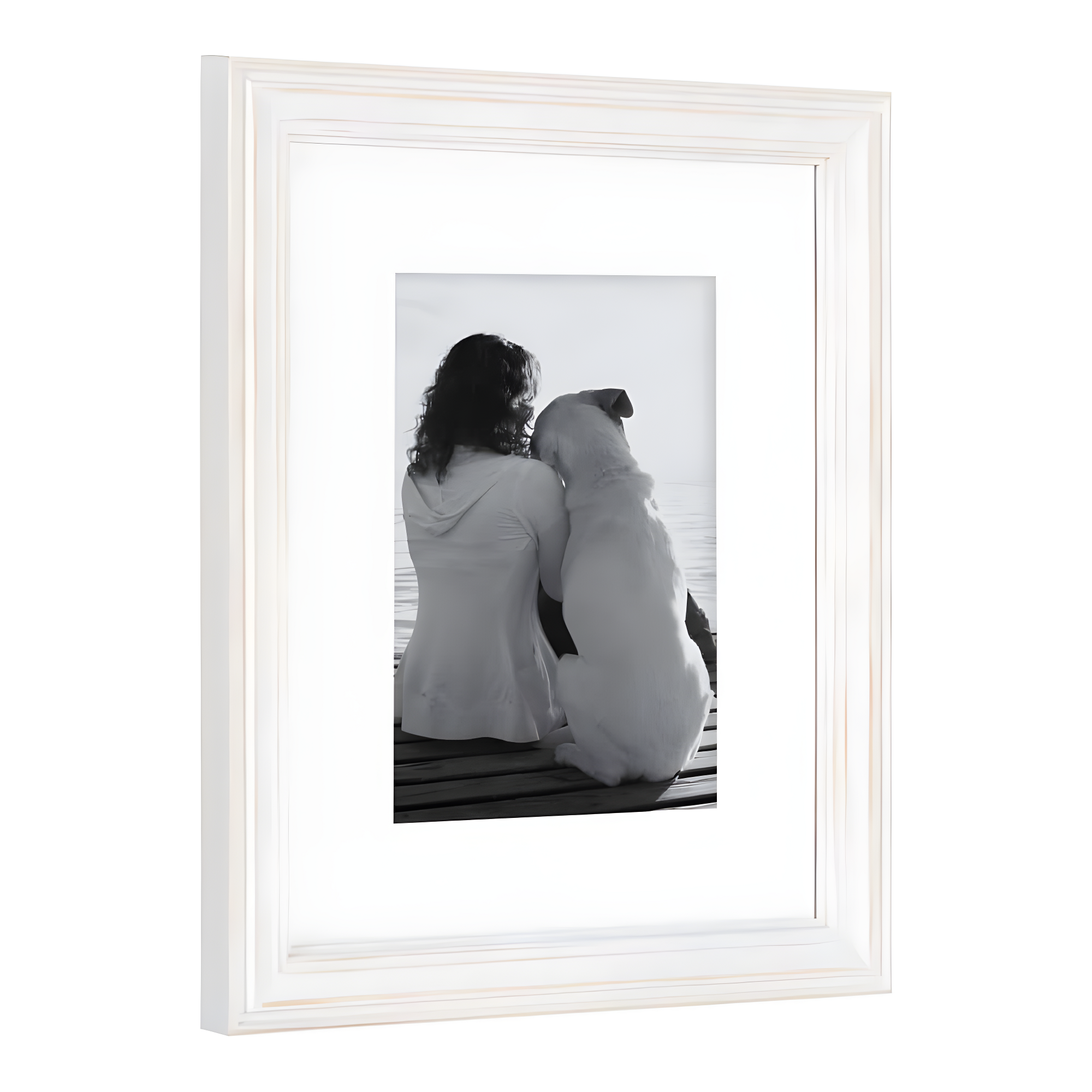 10pc Bordeaux Frame Boxs White/Black/Natural Wood - Kate & Laurel All Things Decor: Wall Display, Multi-Size, Modern Style