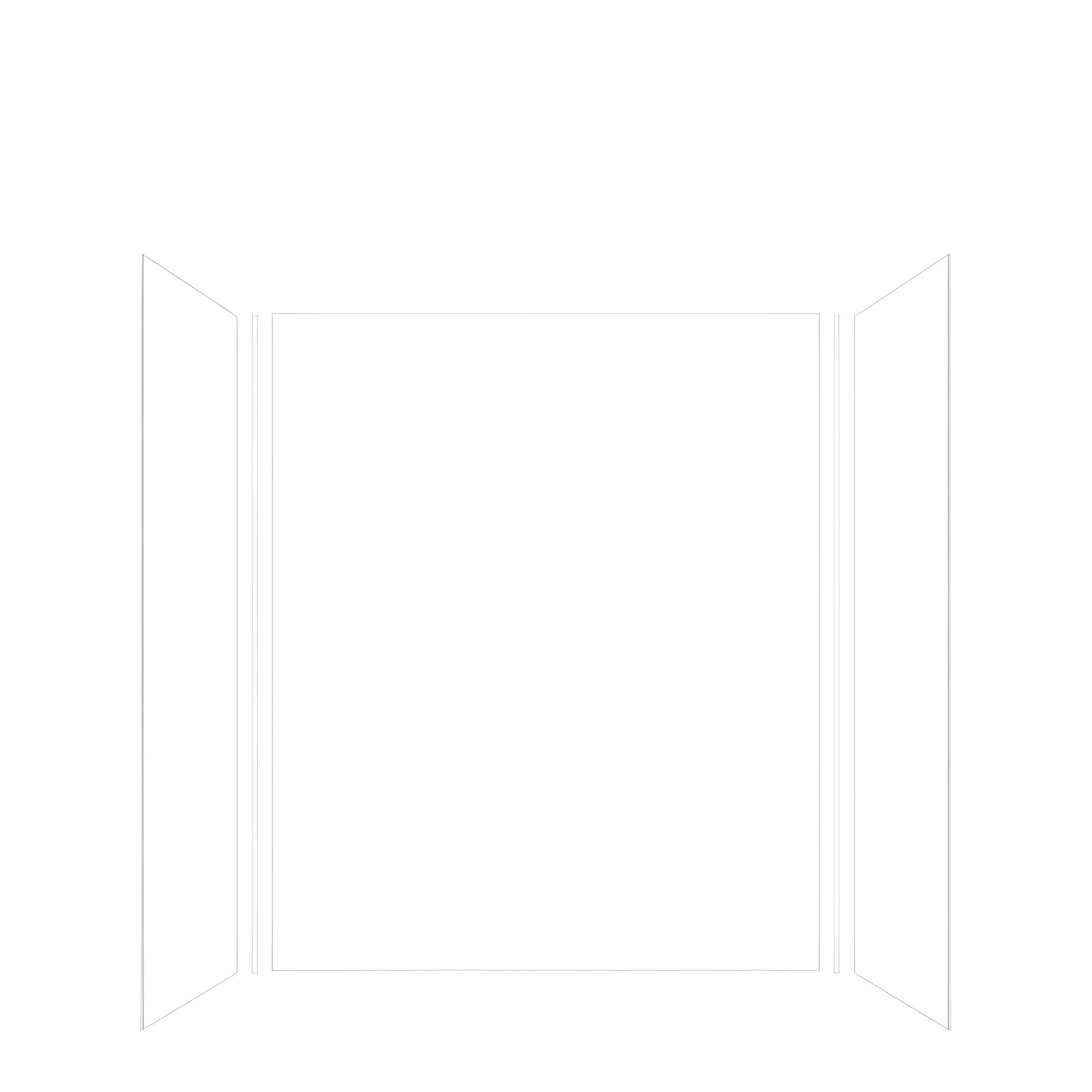 Transolid Expressions 60'' W 36'' D 72'' H Glue Up Solid Surface Wall