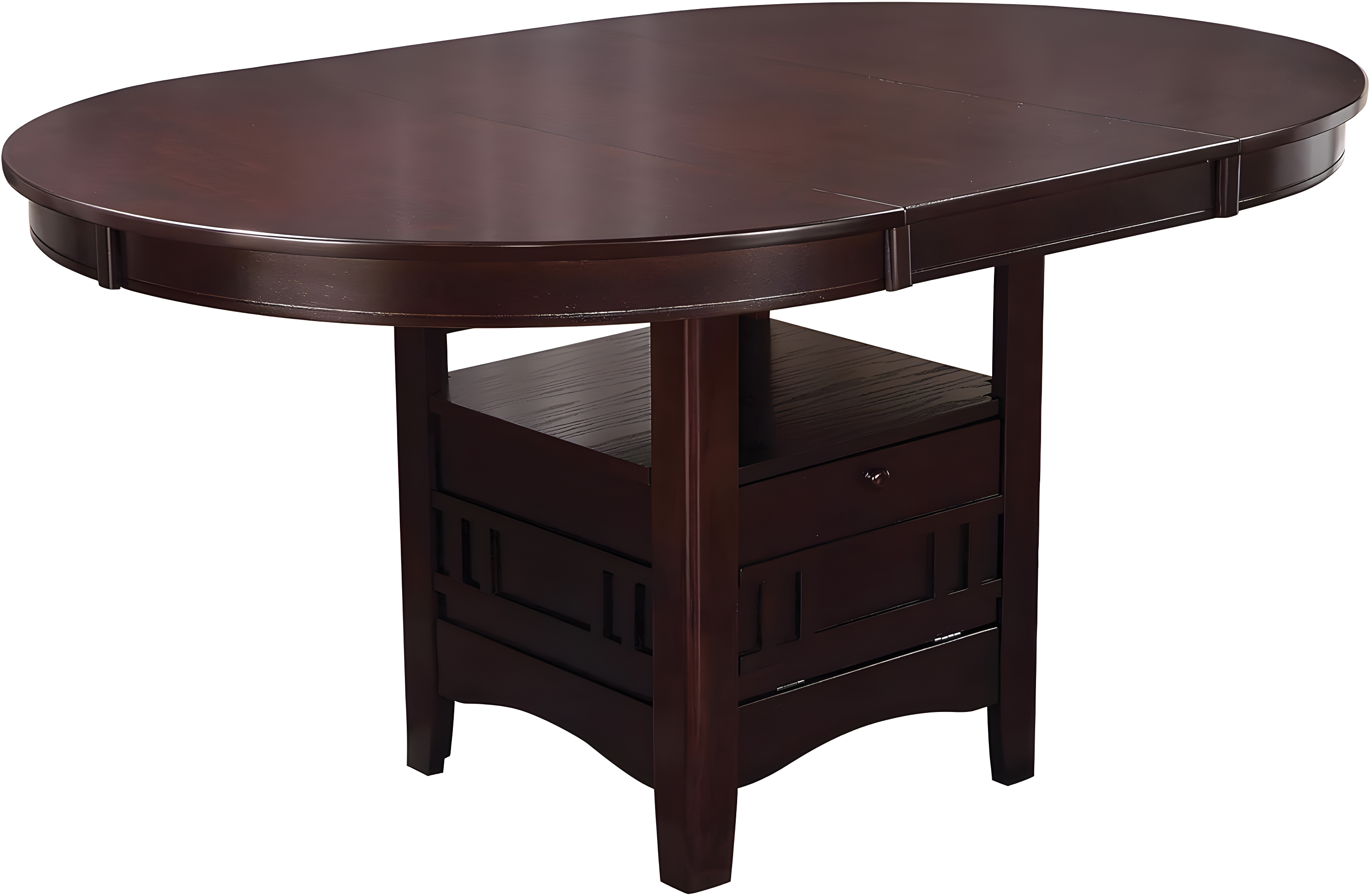 Coaster Lavon Extendable Storage Wood Dining Table in Espresso