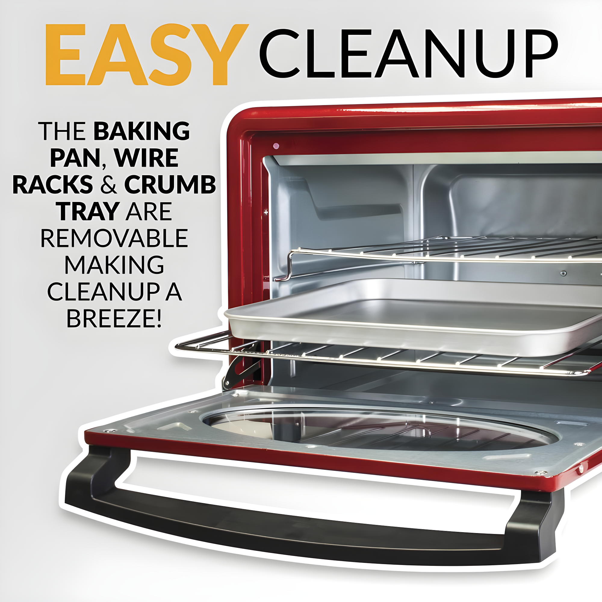 Nostalgia Nostalgia Large-Capacity 0.7-Cu. Ft. Capacity Multi-Functioning Retro Air Fryer Toaster Oven, Fits 12 Slices of Bread and Two 12-Inch Pizzas, Built In Timer, Includes Baking Pan, Wire Racks and Crumb Tray