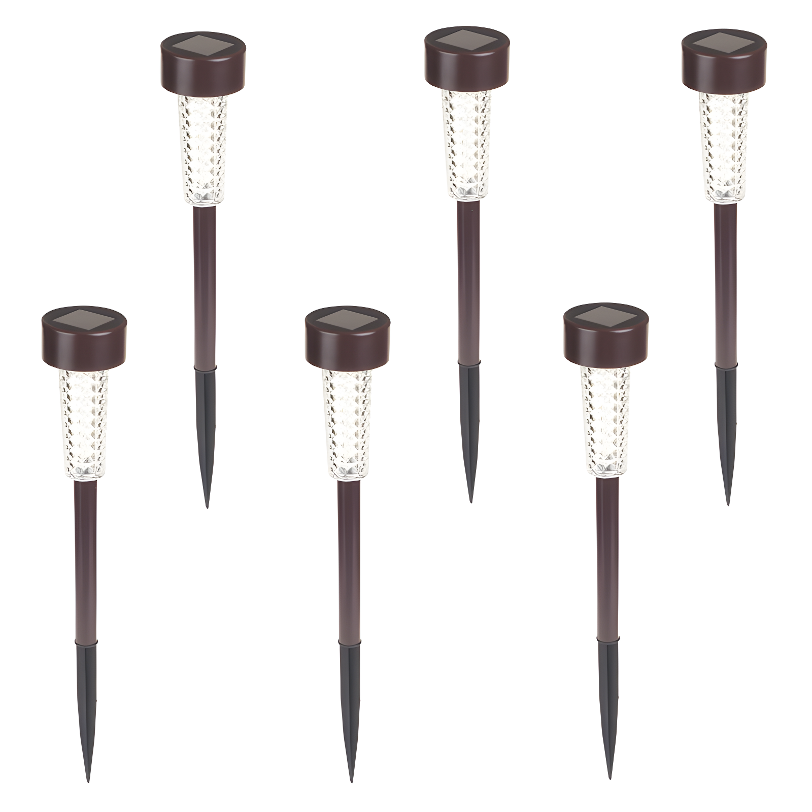 Pure Garden Solar Lights Outdoor Waterproof Garden Lights - 6-Pack LED Outdoor Lights - Cold White Solar Pathway Lights - Outdoor Solar Lights for Yard, Driveway, or Landscape Lighting by Pure Garden (Set of 6)