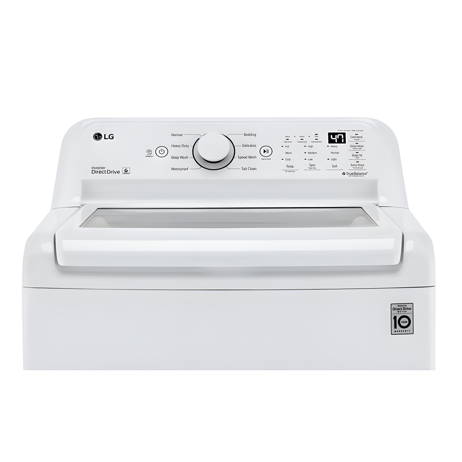 LG 4.3 cu. ft. Ultra Large Capacity Top Load Washer with 4-Way Agitator & TurboDrum Technology, White