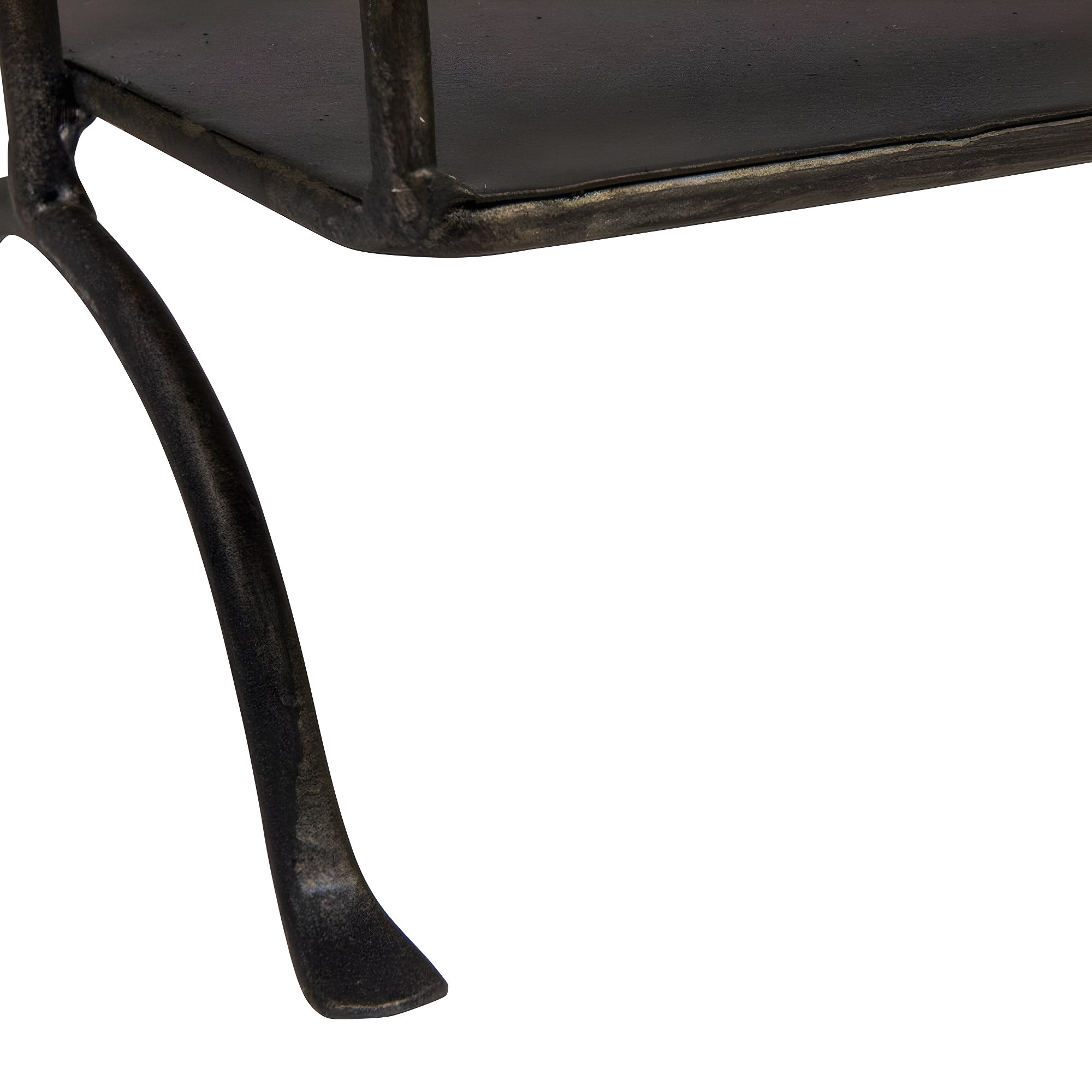 Metal 2 Tier Tray - Storied Home: Decorative, Space-Saving Organizer, Black Wire Sides