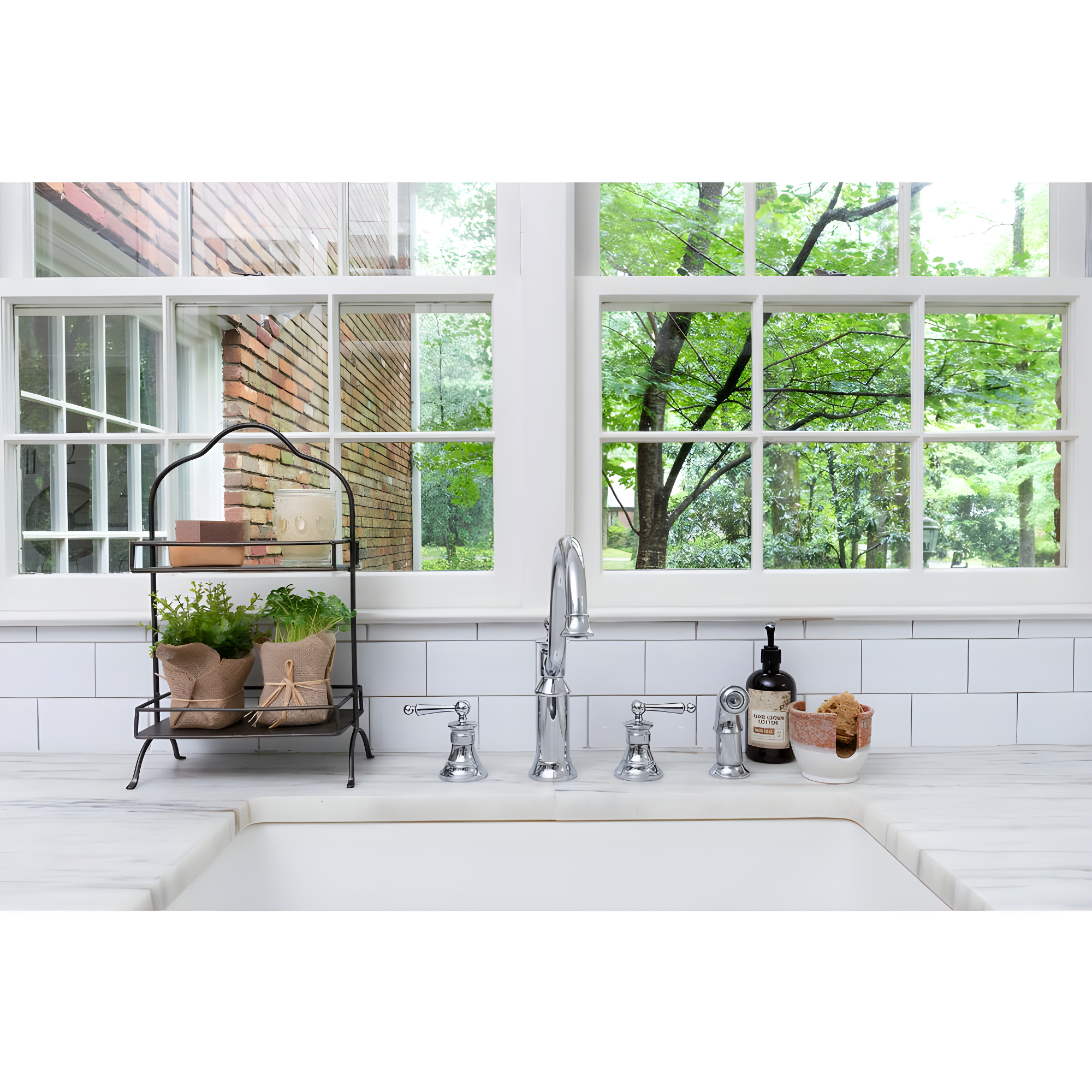 Metal 2 Tier Tray - Storied Home: Decorative, Space-Saving Organizer, Black Wire Sides