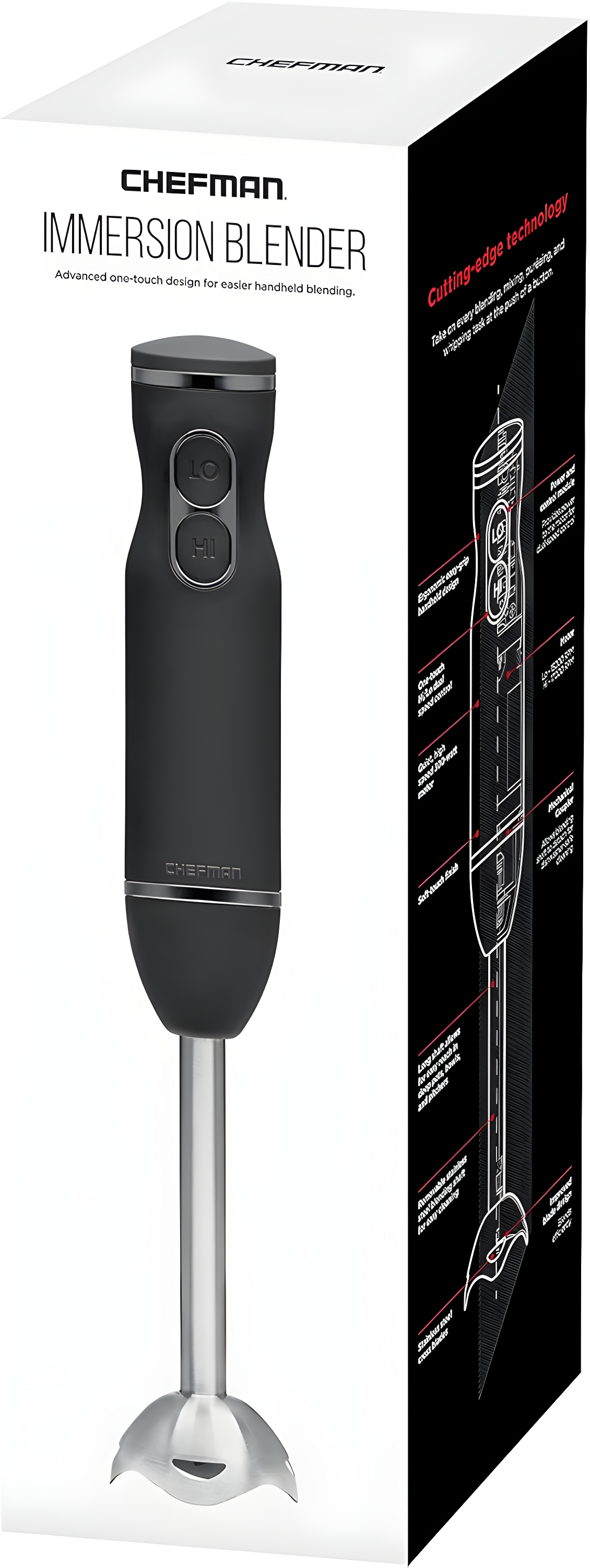 Chefman Immersion Stick Hand Blender with Stainless Steel Blades