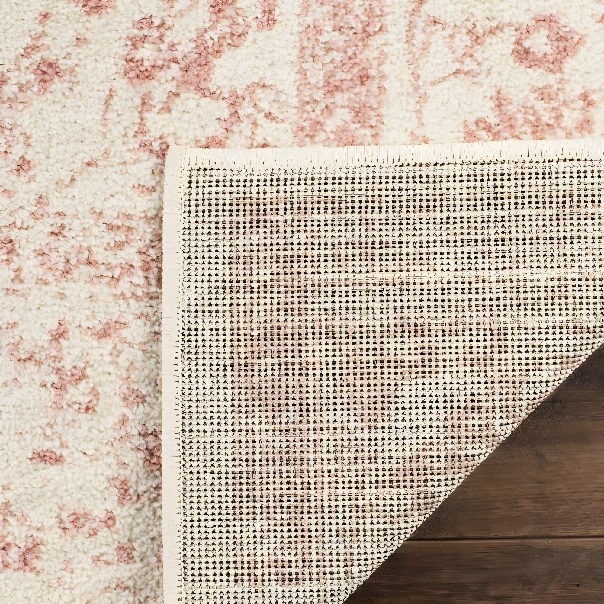 Adirondack ADR109 Machine Made Indoor Area Rug - Ivory/Rose - 6'x6' - Safavieh