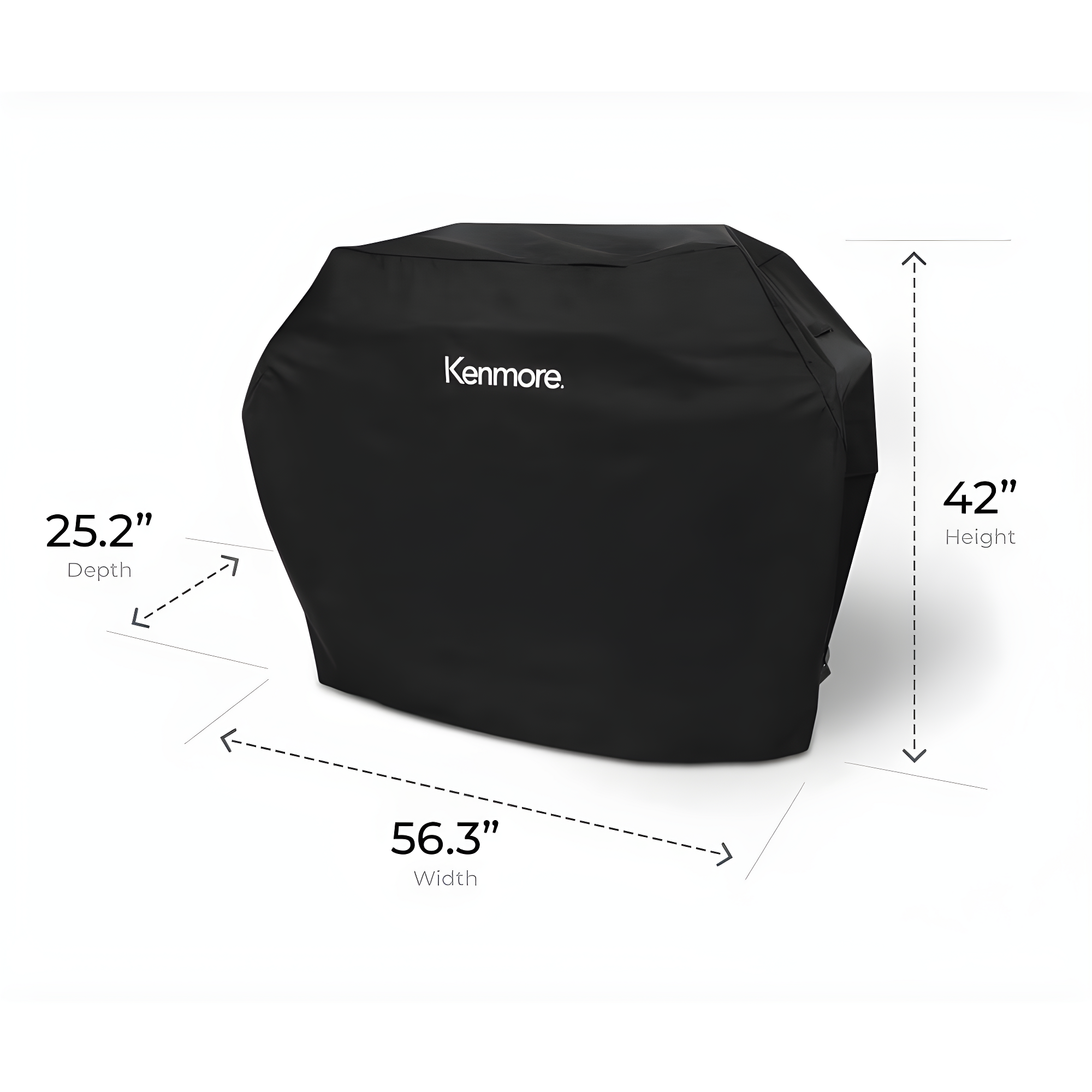 Kenmore 56-Inch Universal Gas Grill Cover for Outdoor Grills