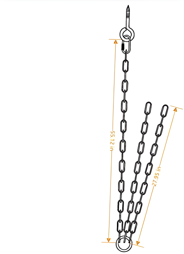 Anraja 4 Foot 2 Seat Porch Swing Hanging Wood, Unfinished