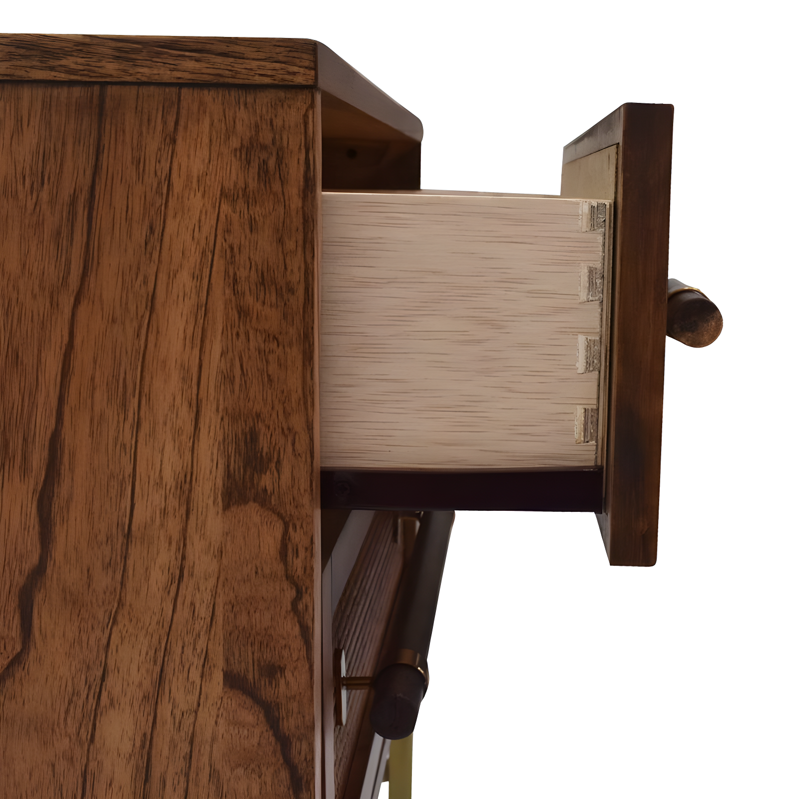 Hopper Studio Hopper Studio Sophia Solid Wood 2-Drawer Rattan Nightstand, Stylish Storage For Modern Homes