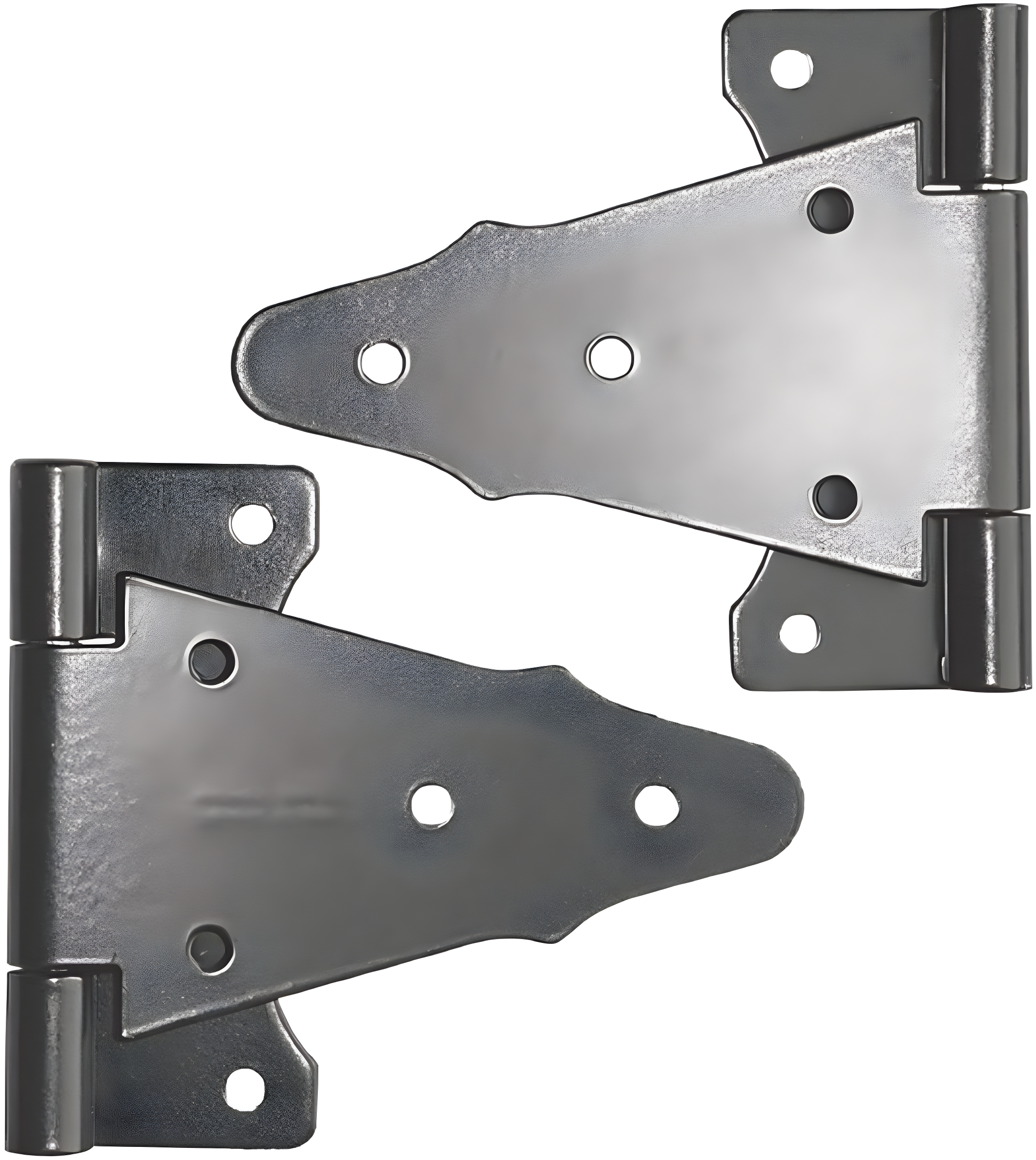6 in. x 6 in. Black Galvanized Steel Tee Hinge (2-Pack)