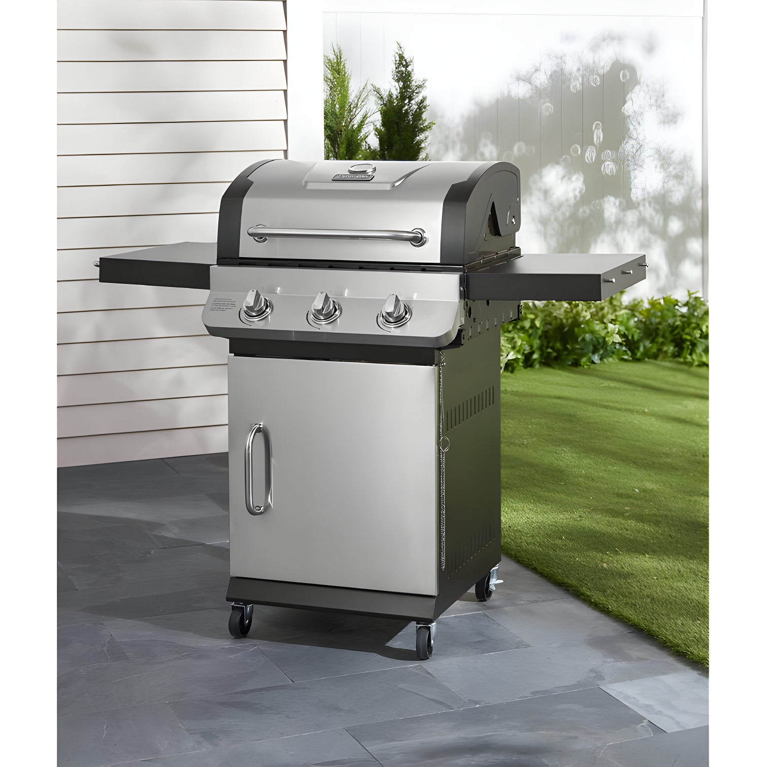 Dyna-Glo 3 - Burner Free Standing 36000 BTU Gas Grill with Cabinet