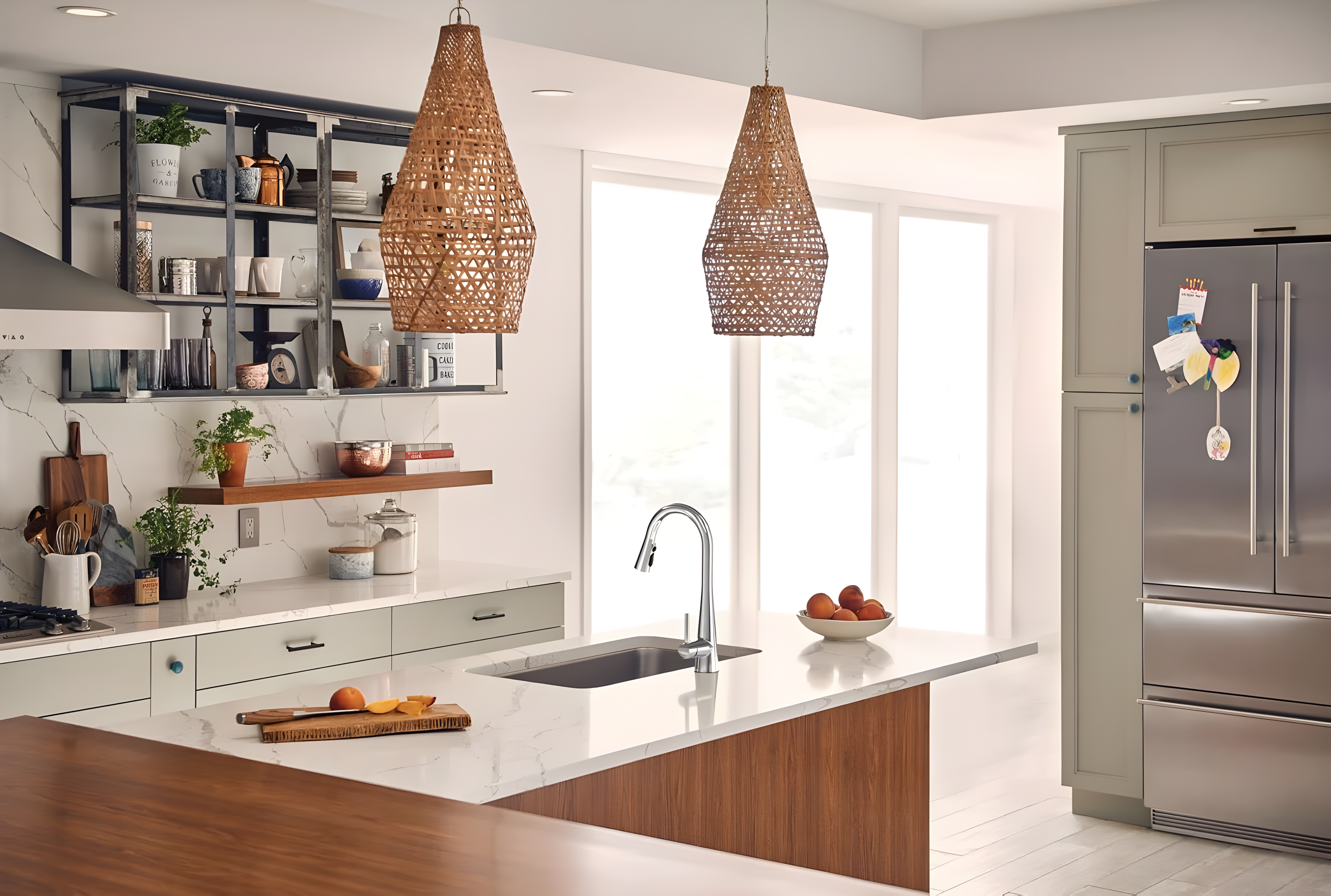 Moen Sleek Pull Down Single Handle Kitchen Faucet with Power Boost Technology and Duralock