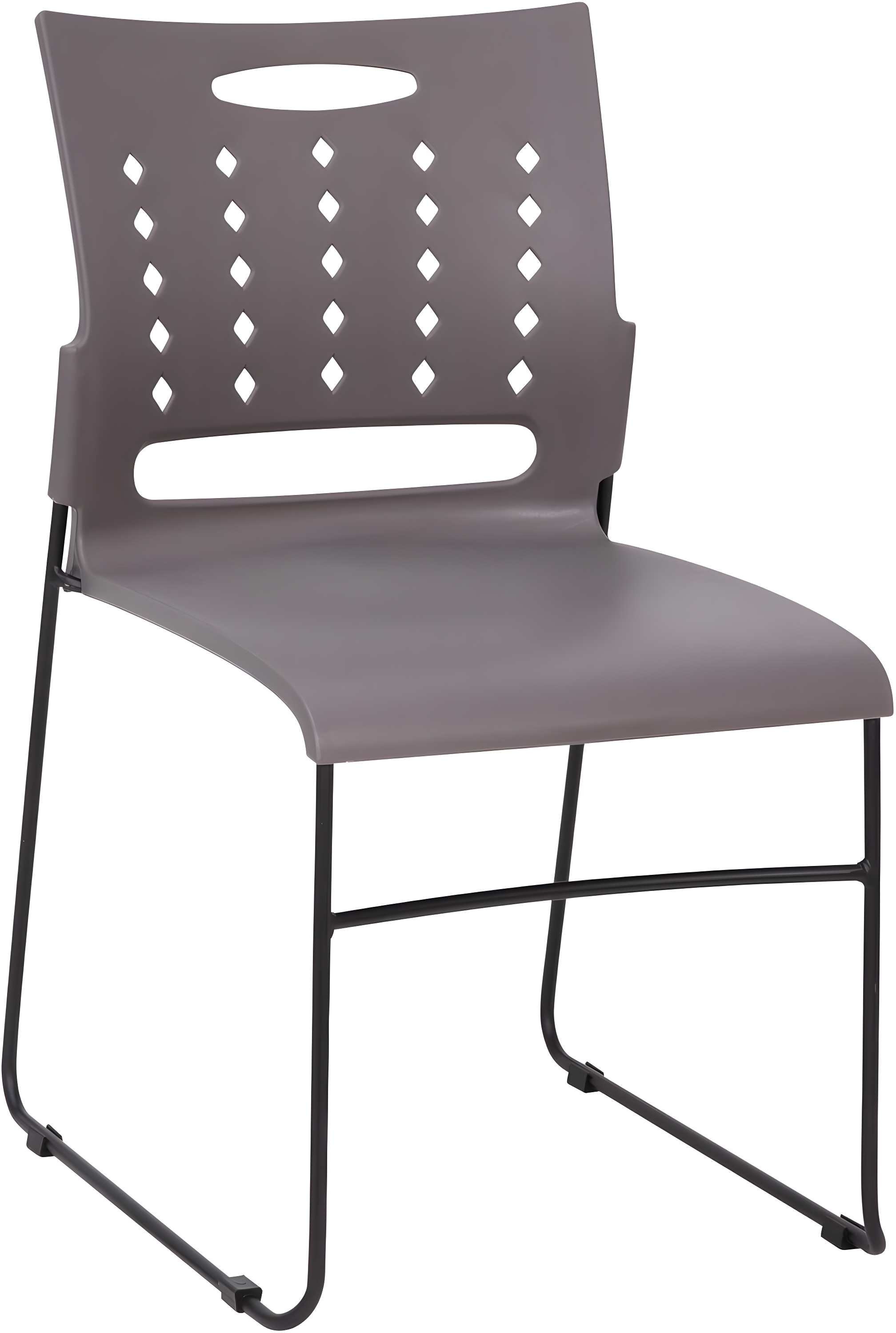 Flash Furniture 881 lb. Capacity Sled Base Stack Chair with Carry Handle and Air-Vent Back