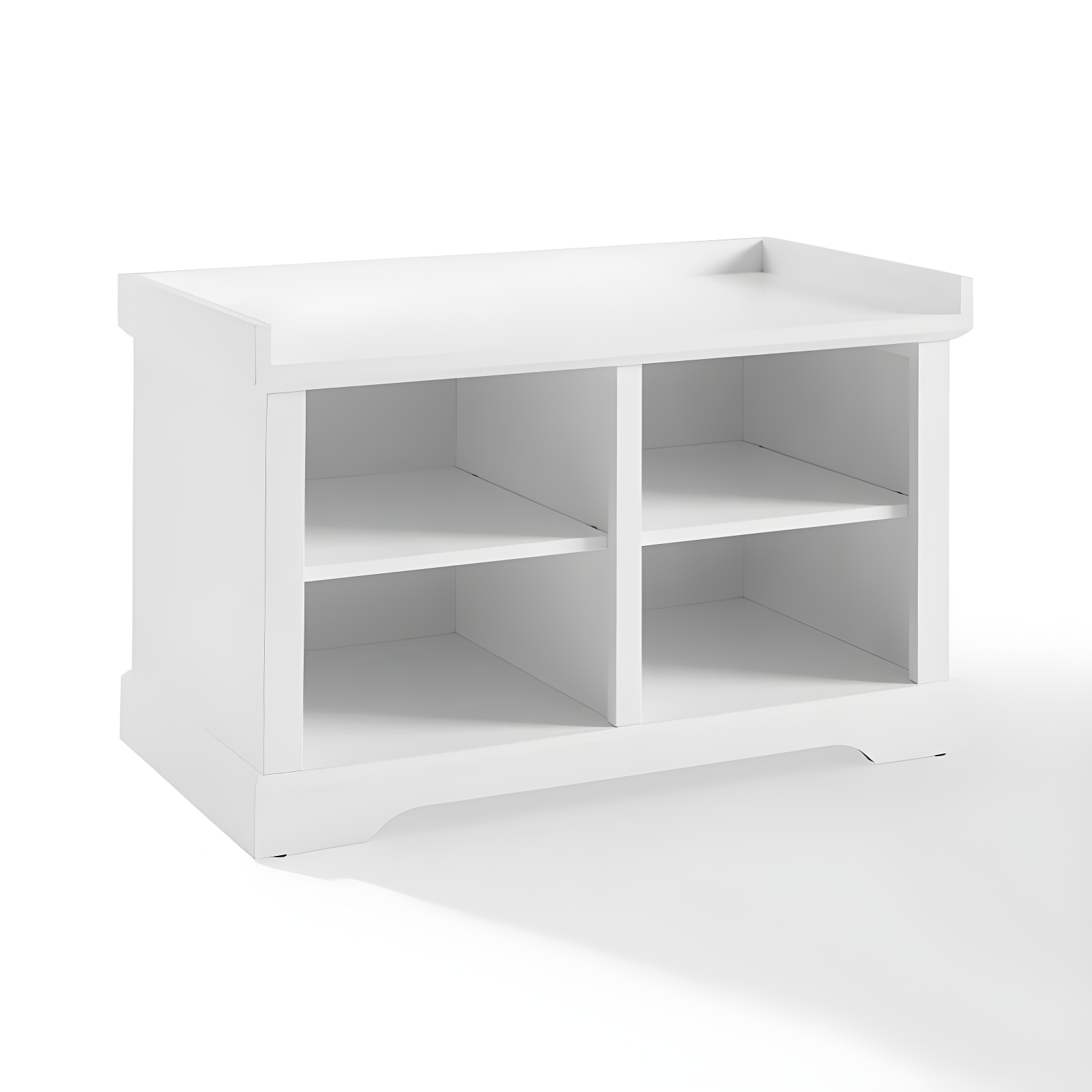 Anderson Storage Bench White - Crosley: Cushioned, Linen Upholstered, Farmhouse Style