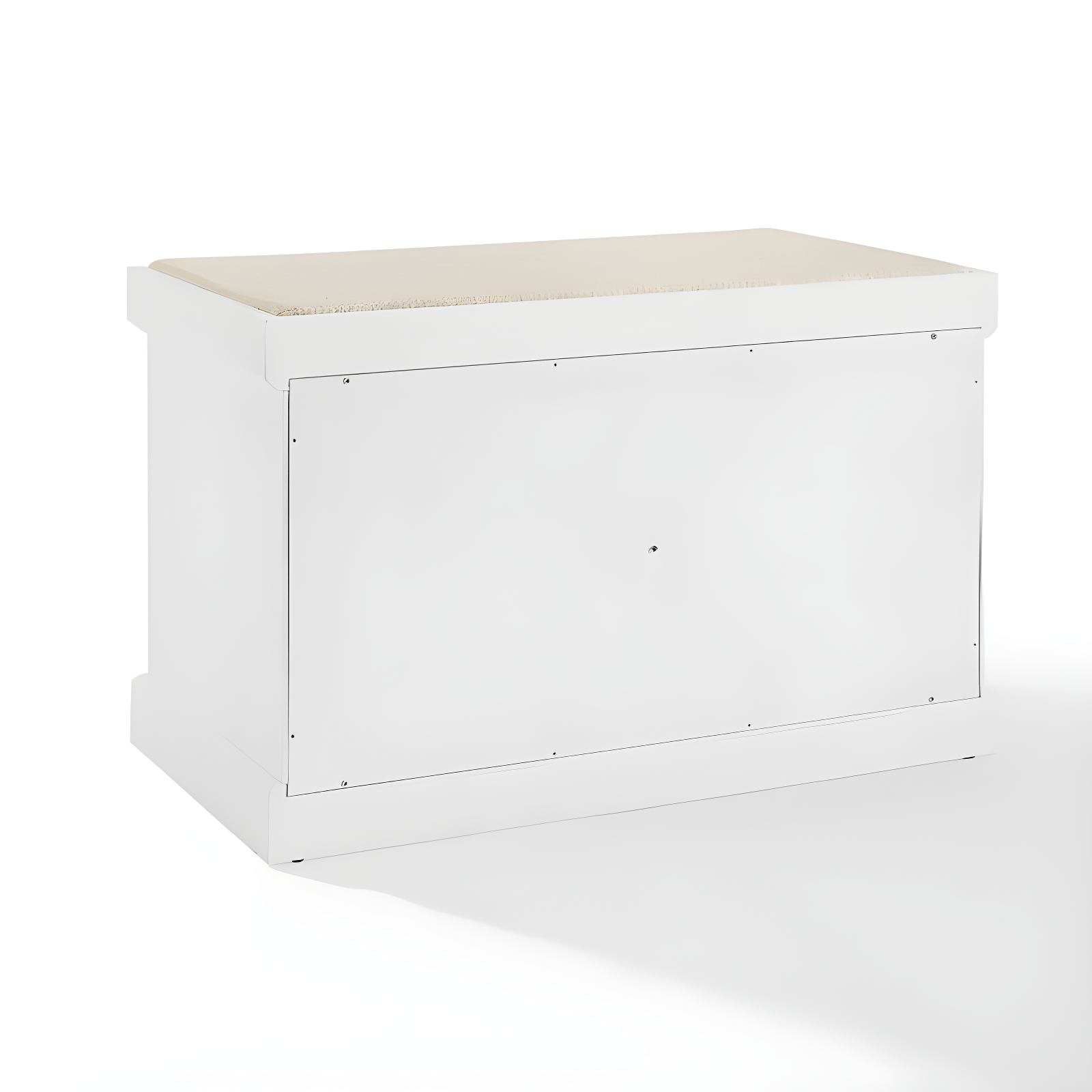 Anderson Storage Bench White - Crosley: Cushioned, Linen Upholstered, Farmhouse Style