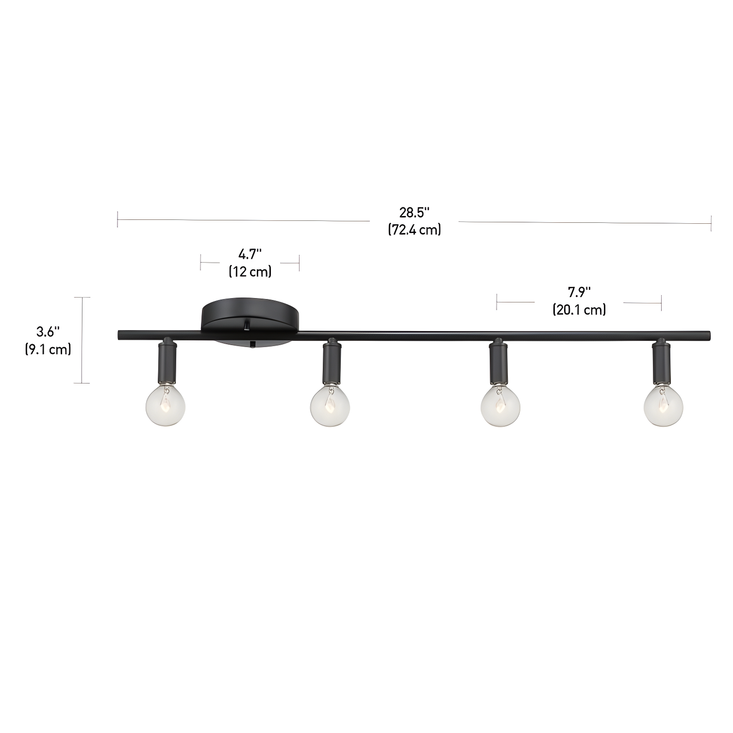 Globe Electric Company Monroe 28.3'' 4 -Light Track Track Kit with Dimmable