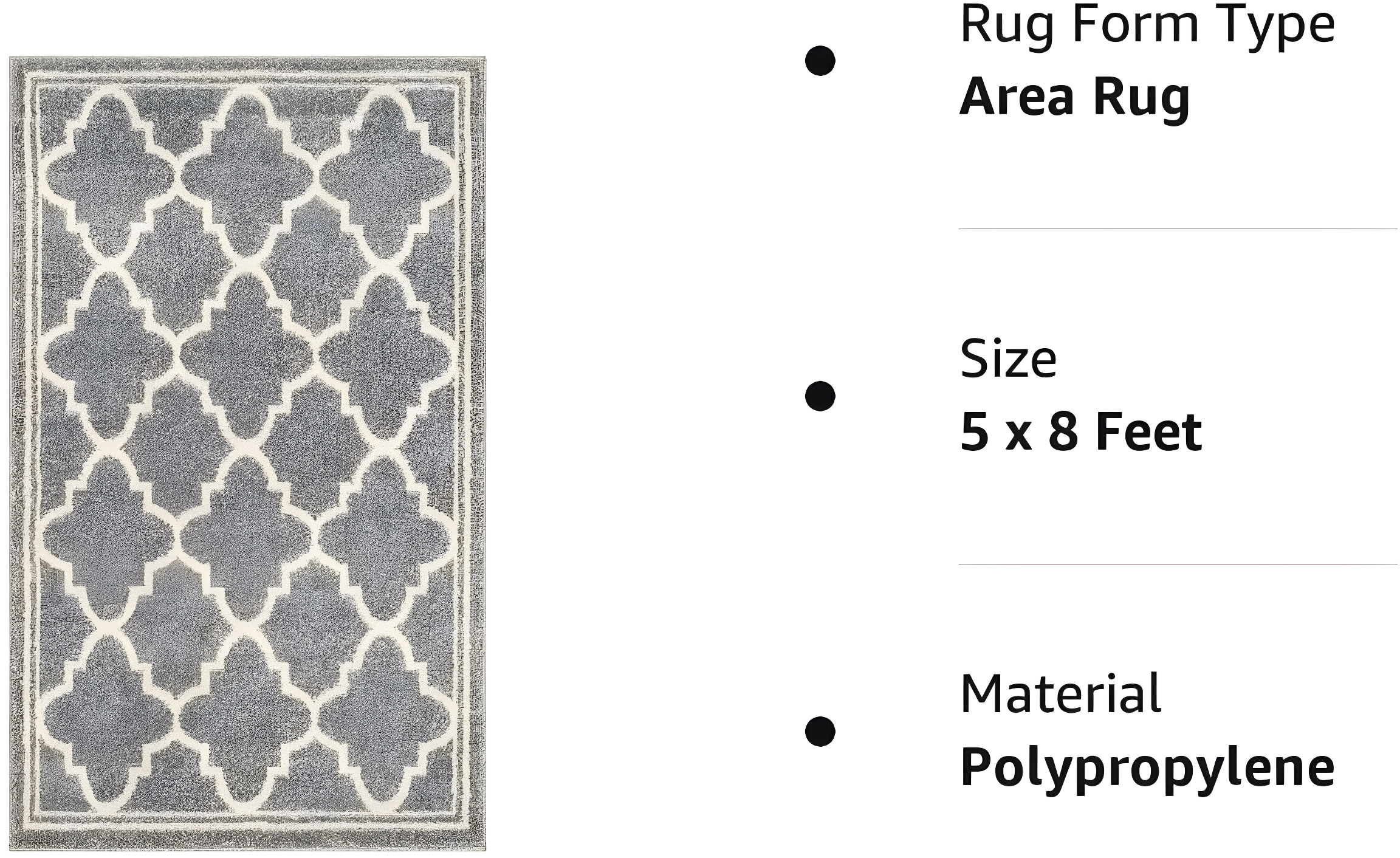 SAFAVIEH Amherst Trina Geometric Area Rug, Dark Grey/Beige, 5'3" x 8'