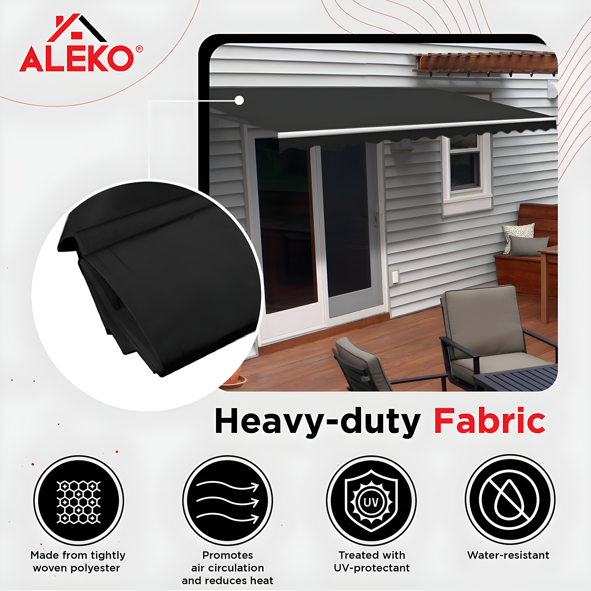 ALEKO Retractable Awning Fabric Replacement