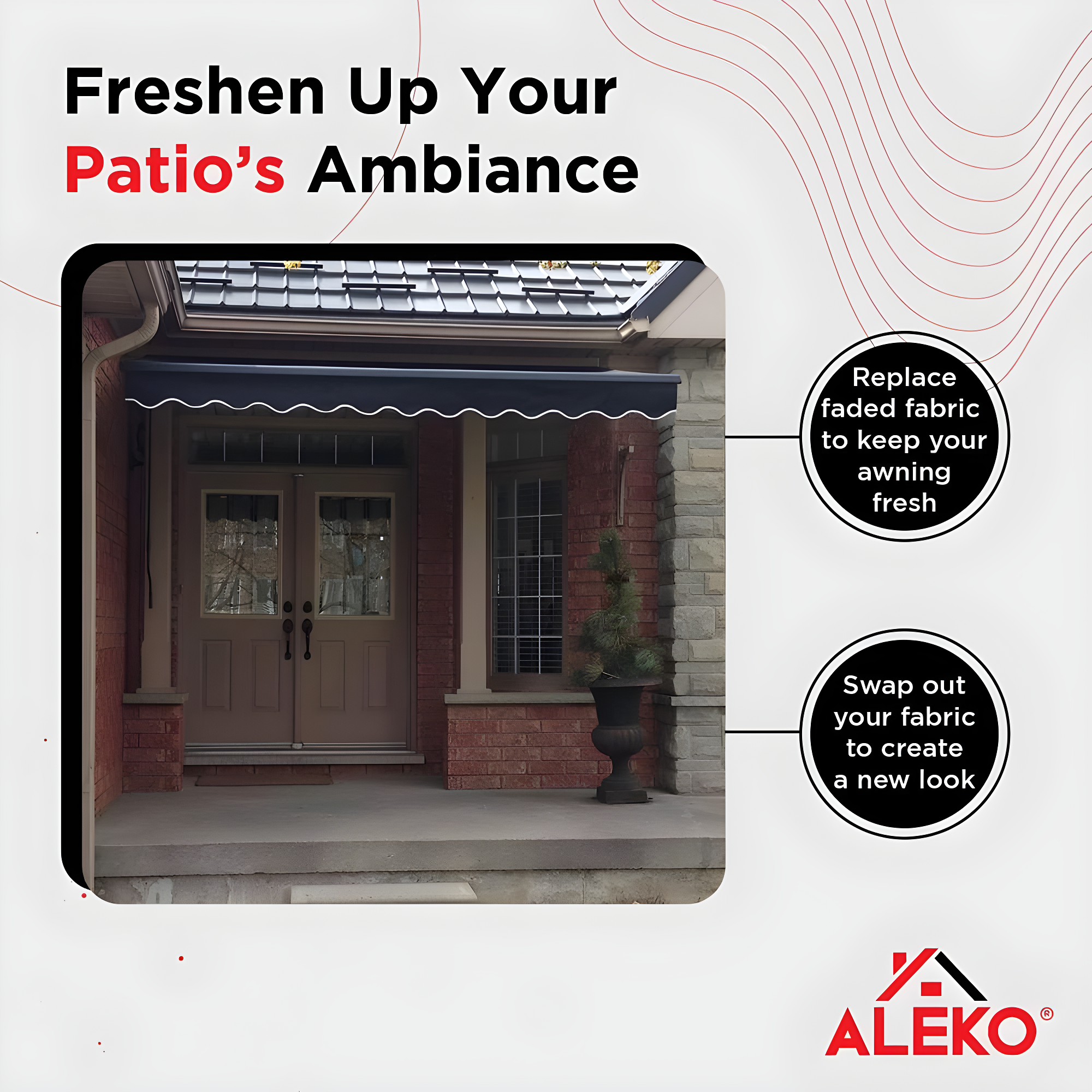 ALEKO Retractable Awning Fabric Replacement