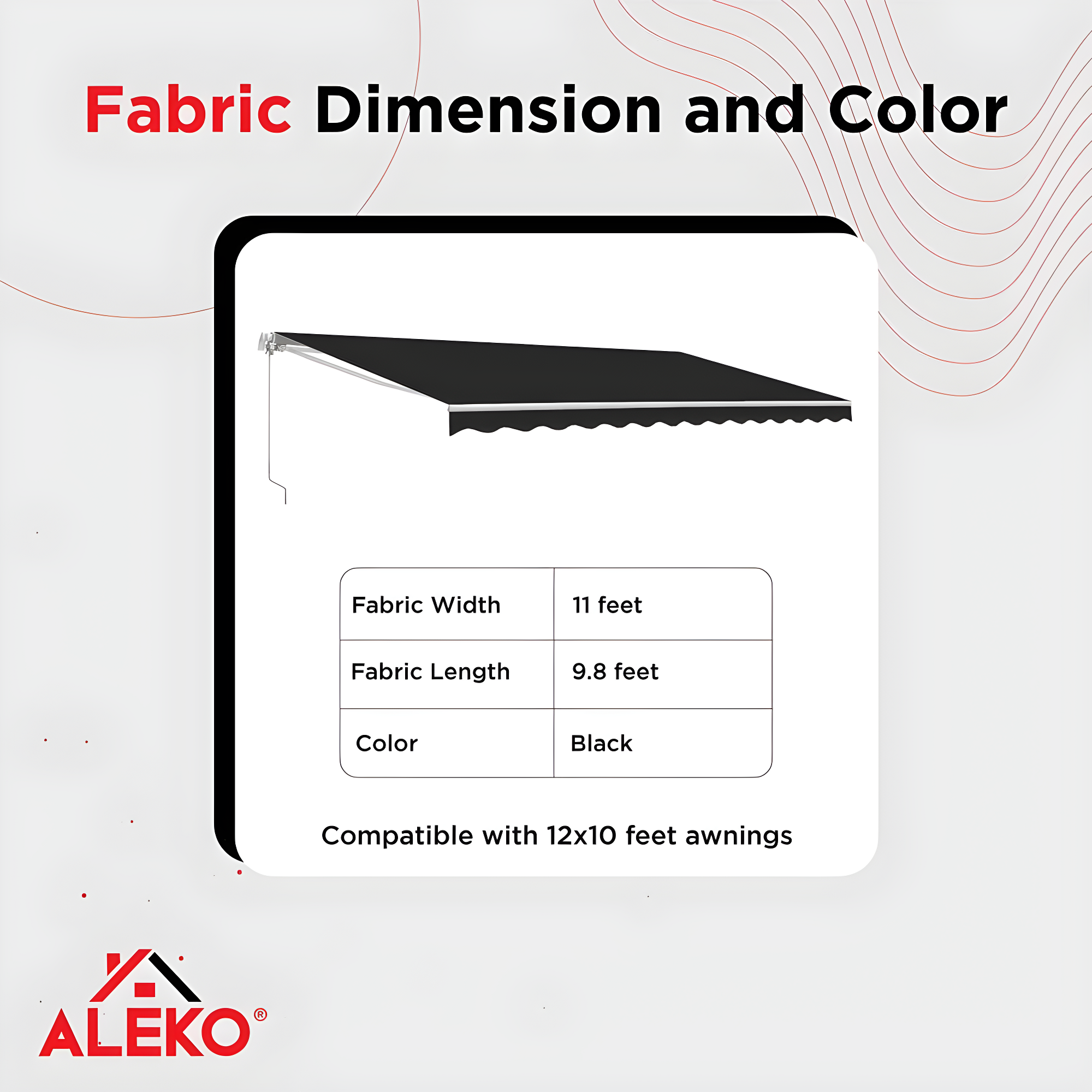 ALEKO Retractable Awning Fabric Replacement