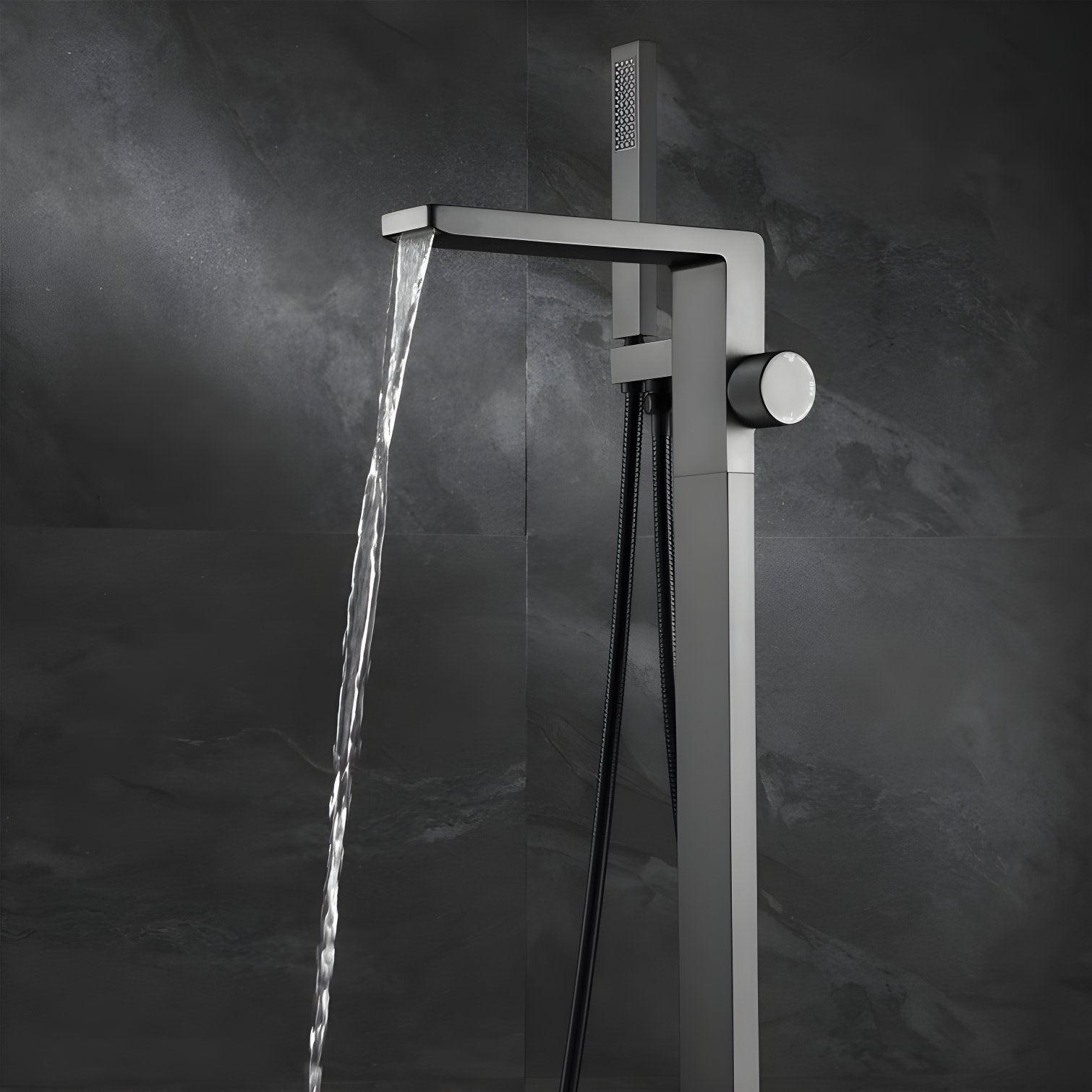 Floor Tub Filler with Diverter