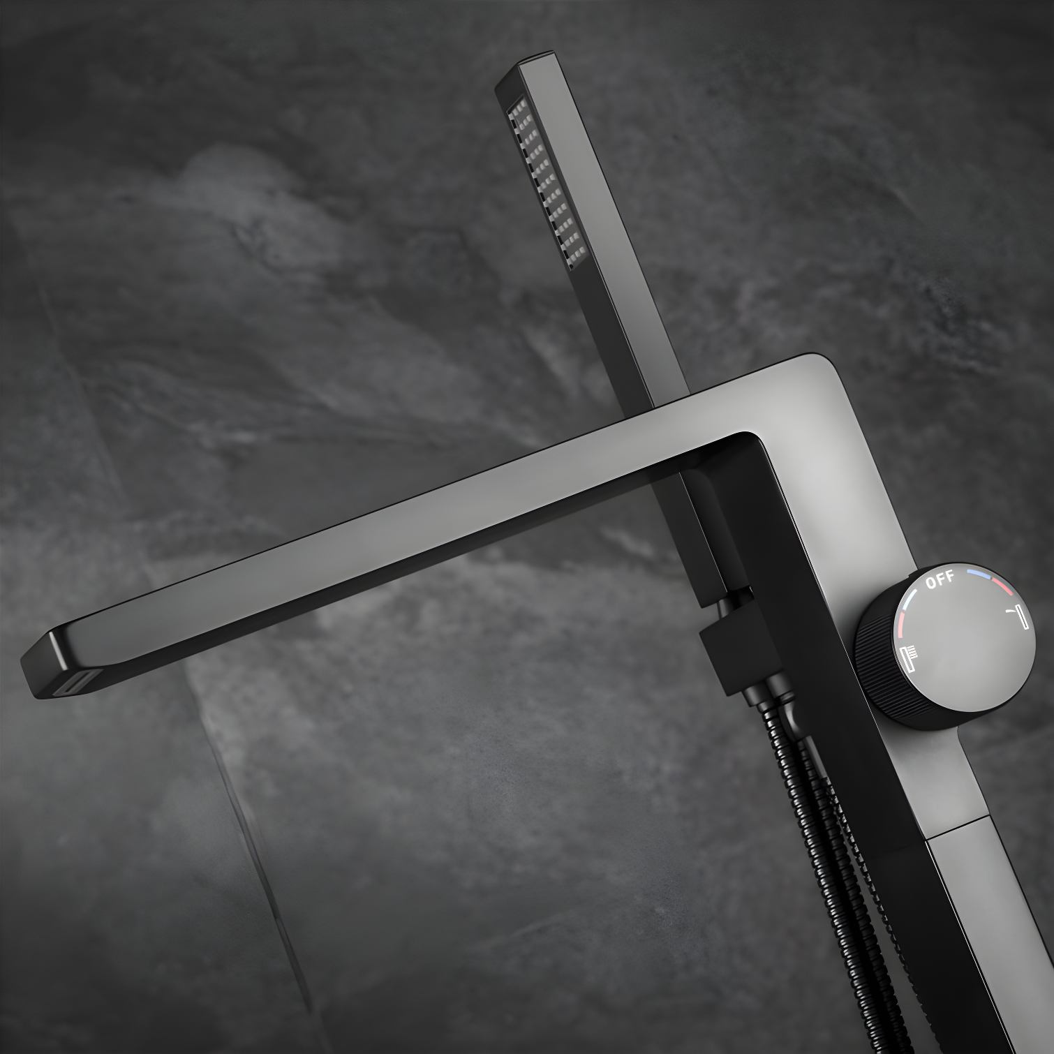 Floor Tub Filler with Diverter