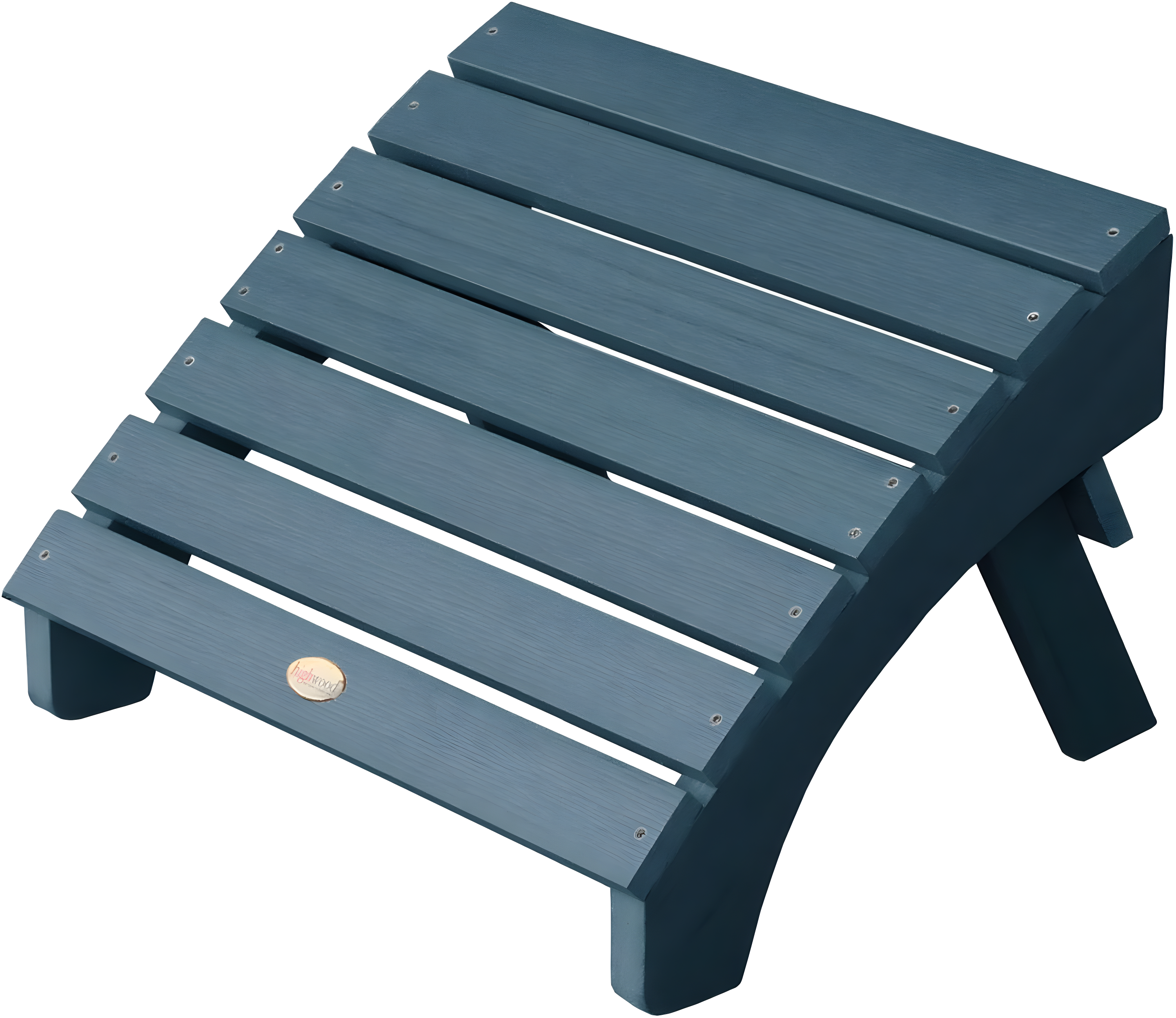 Folding Adirondack Patio Ottoman Nantucket Blue - highwood: Weather-Resistant Poly Lumber, Stainless Steel Hardware