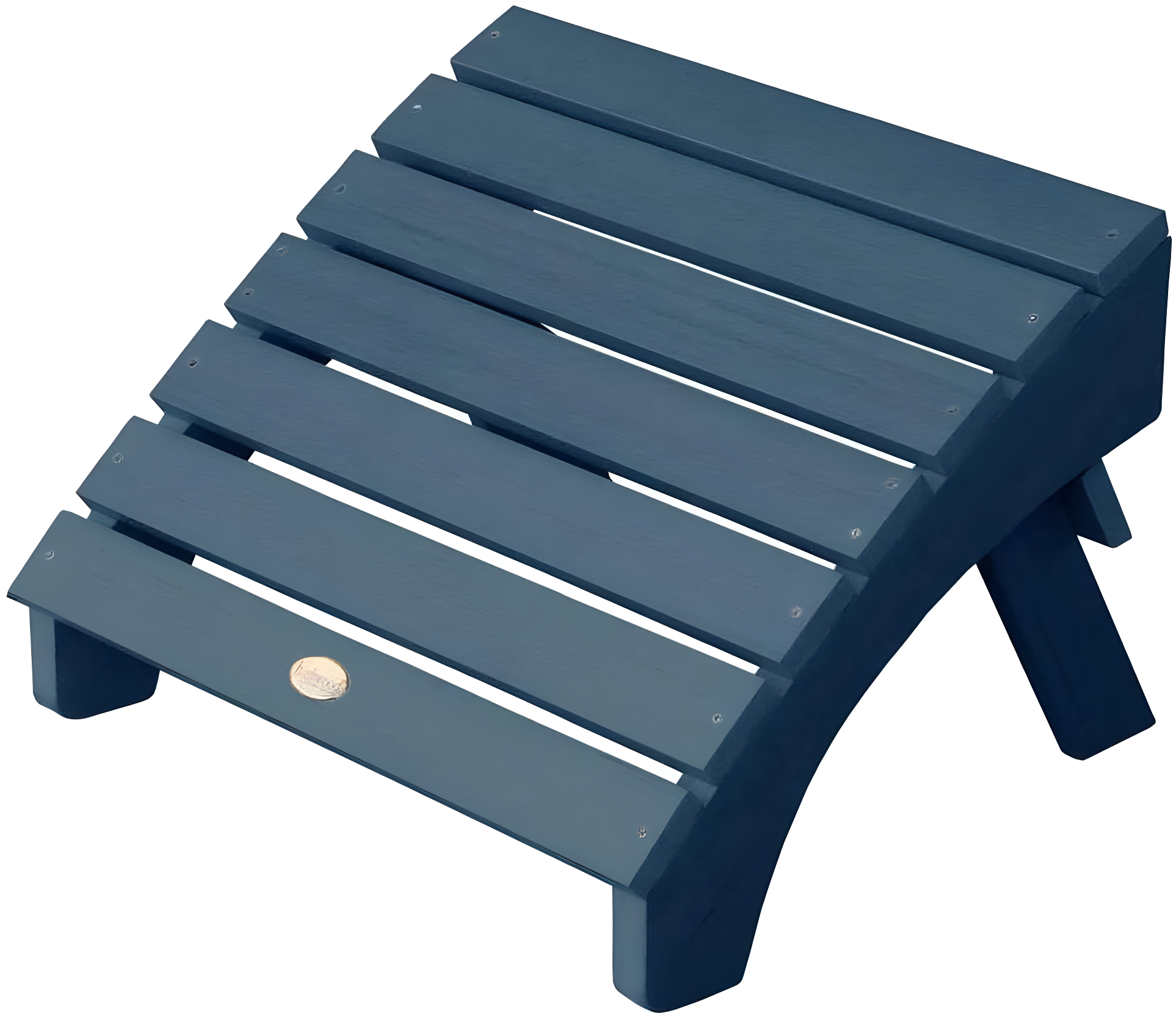 Folding Adirondack Patio Ottoman Nantucket Blue - highwood: Weather-Resistant Poly Lumber, Stainless Steel Hardware
