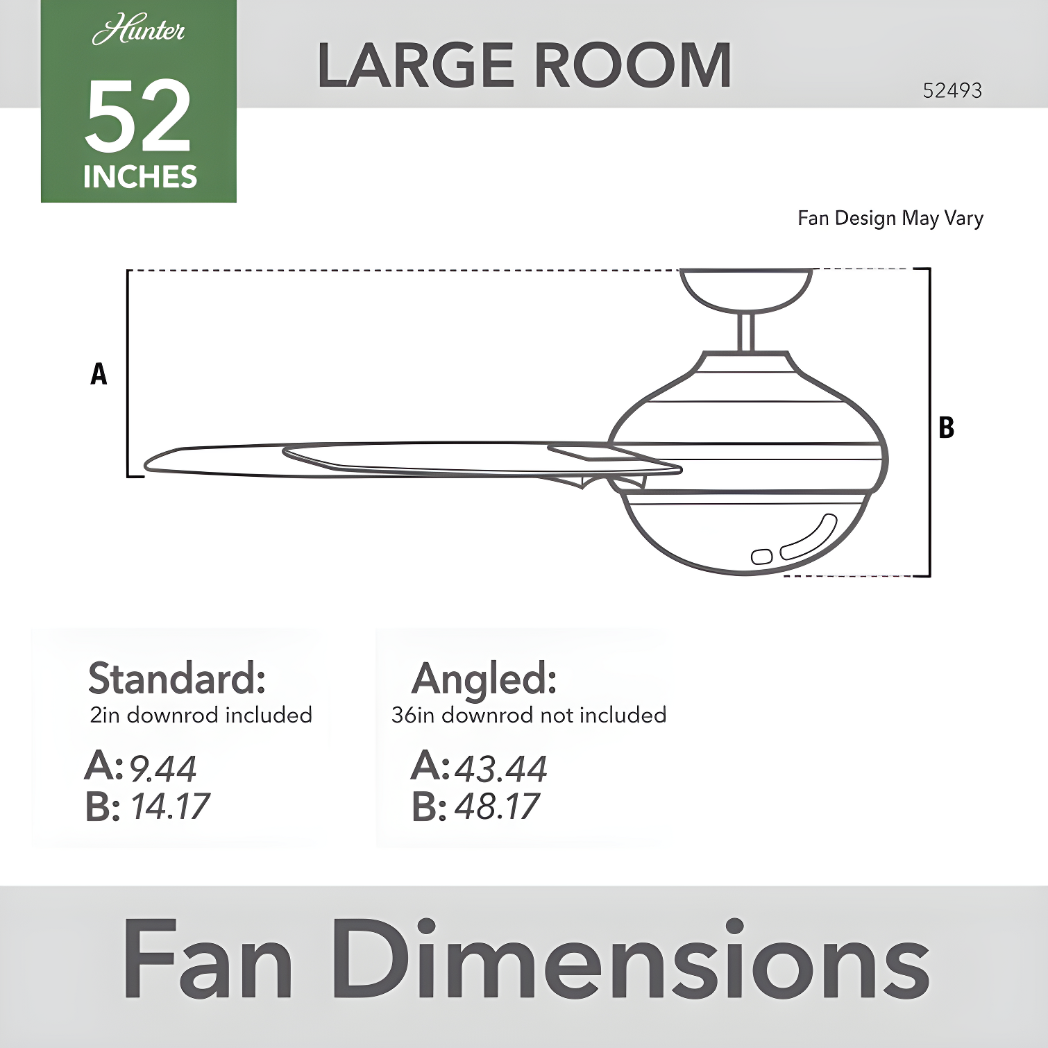 Bardot 52" 5 - Blade Ceiling Fan With Lights and Pull Chains