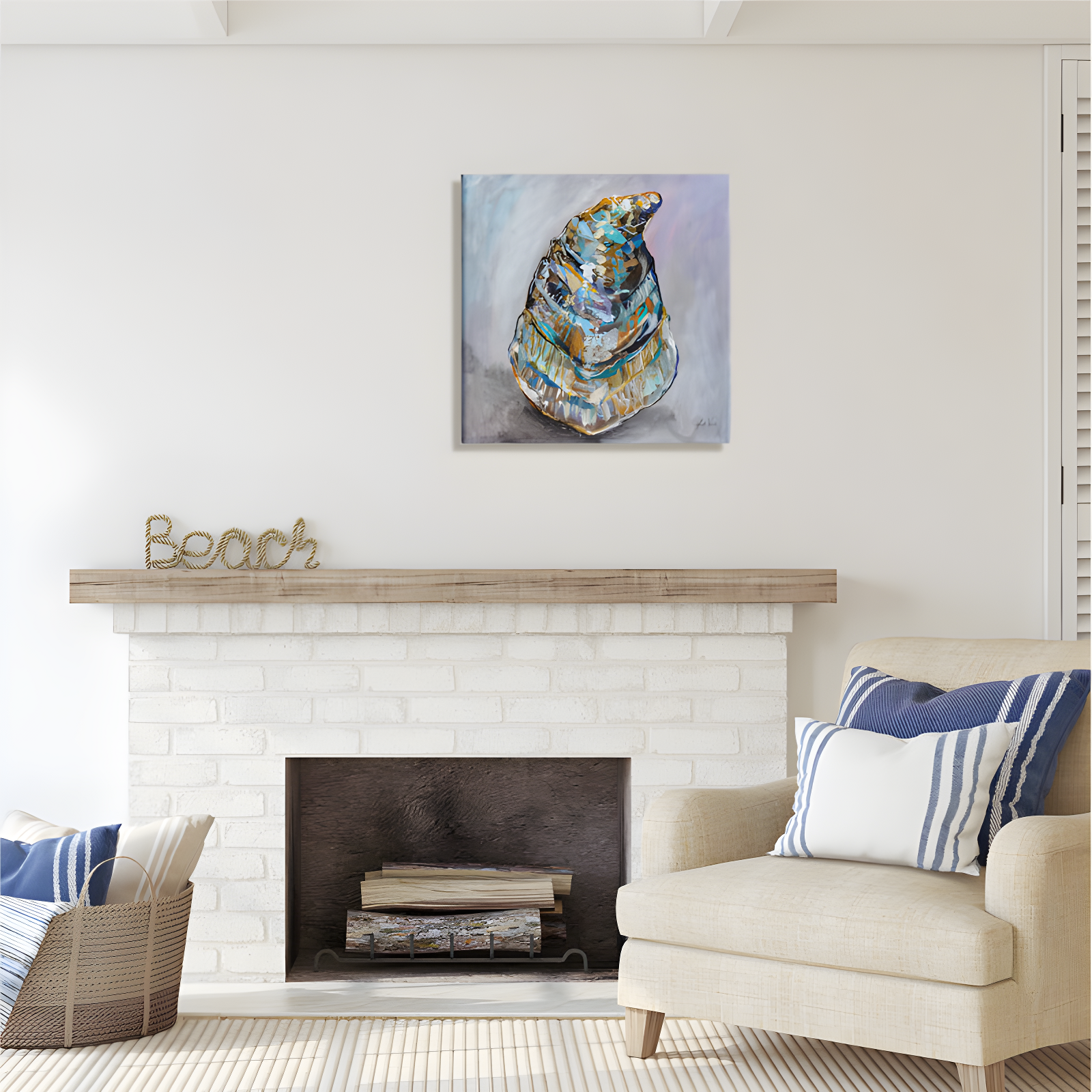 " Modern Oyster Painting " by Jeanette Vertentes Painting Print