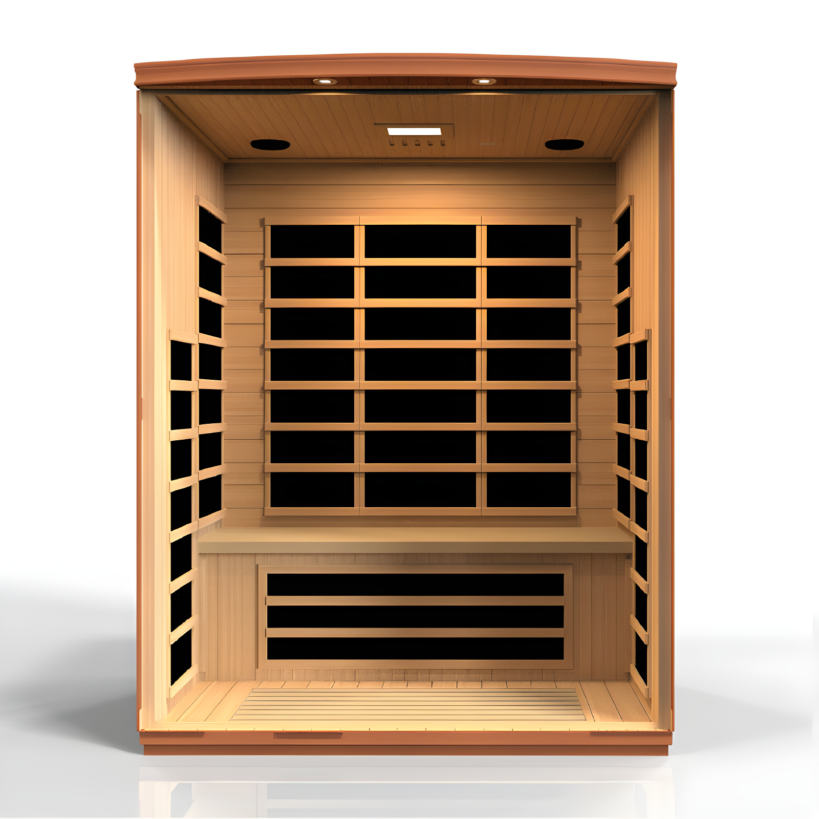Dynamic Infrared Dynamic Infrared Lugano 3 - Person Bluetooth Compatible FAR Infrared Sauna with Remote Control in Hemlock