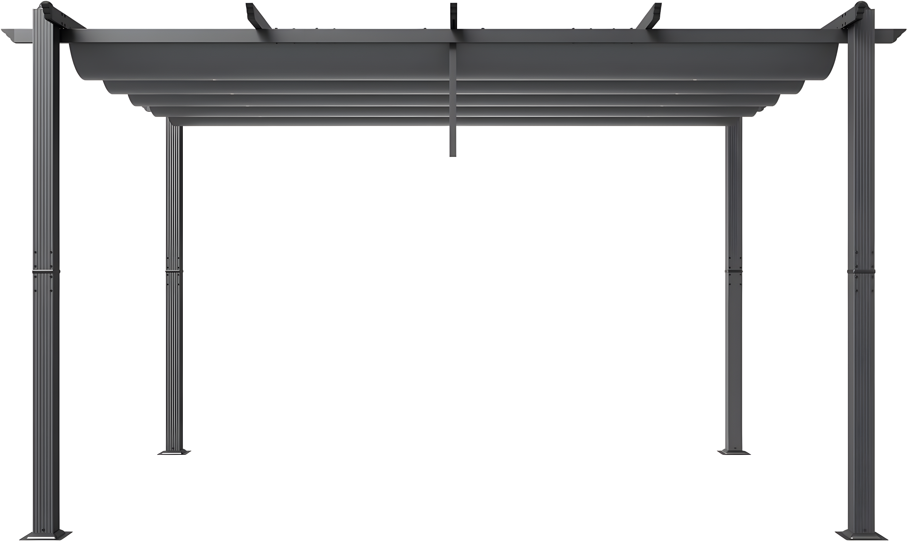 VEVOR 10'x10' Outdoor Retractable Pergola with Canopy, Aluminum Pergola with Retractable Canopy, Modern Style, Sun Shade for Patios, Gardens, Decks, Backyards (Gray)