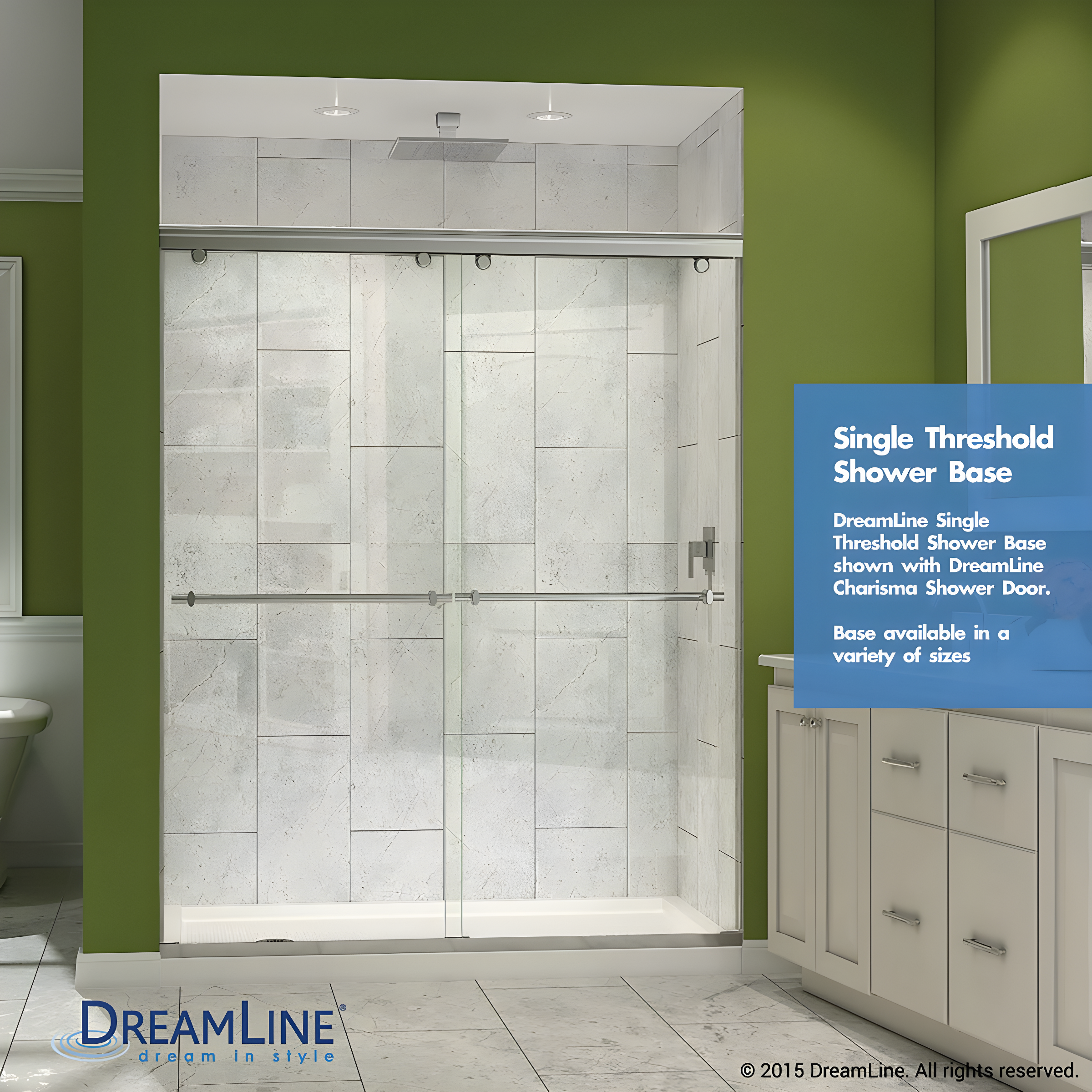 SlimLine 60" x 30" Single Threshold Shower Base