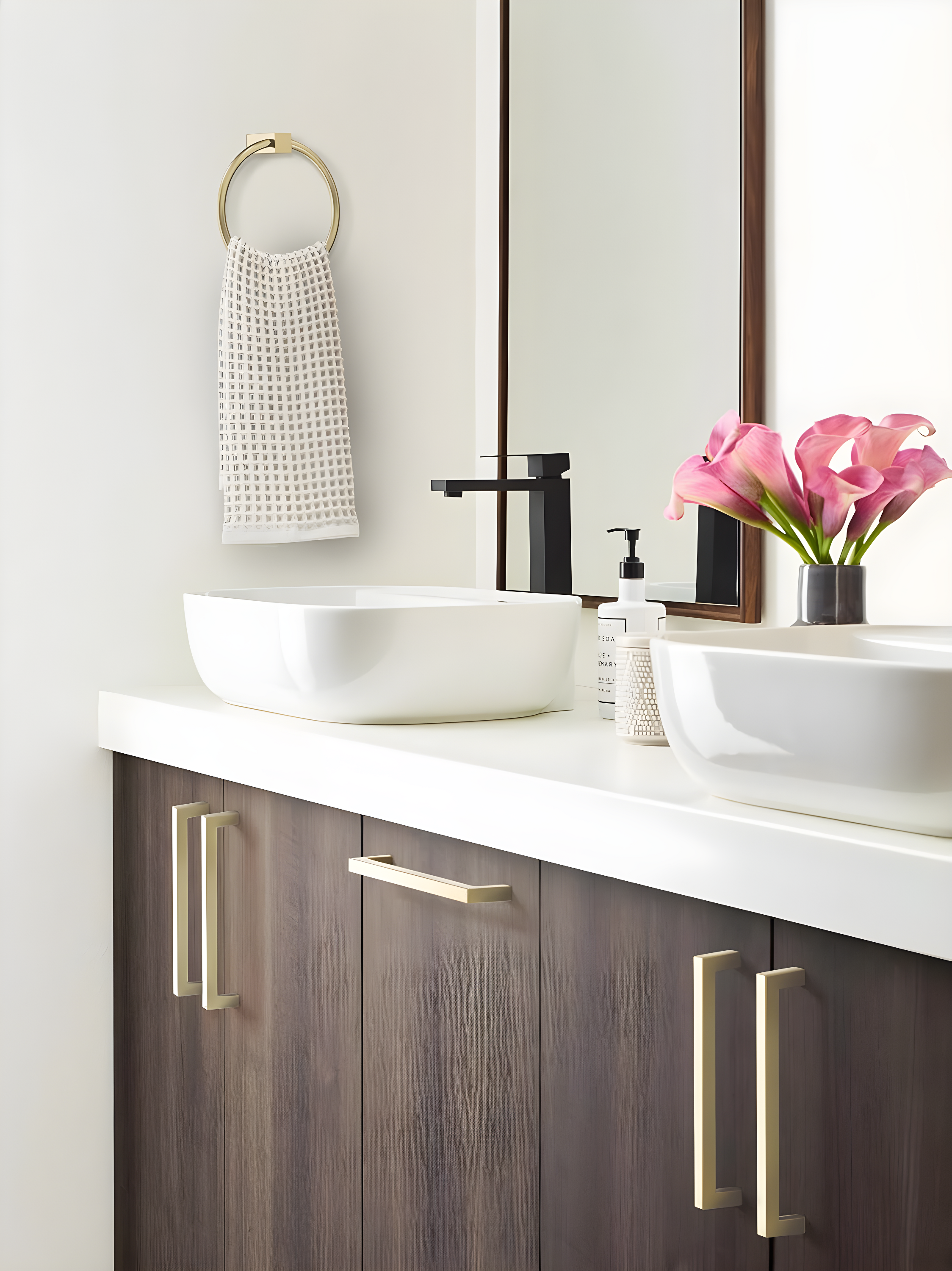 Amerock Monument 6-5/16 inch (160mm) Center-to-Center Golden Champagne Cabinet Pull