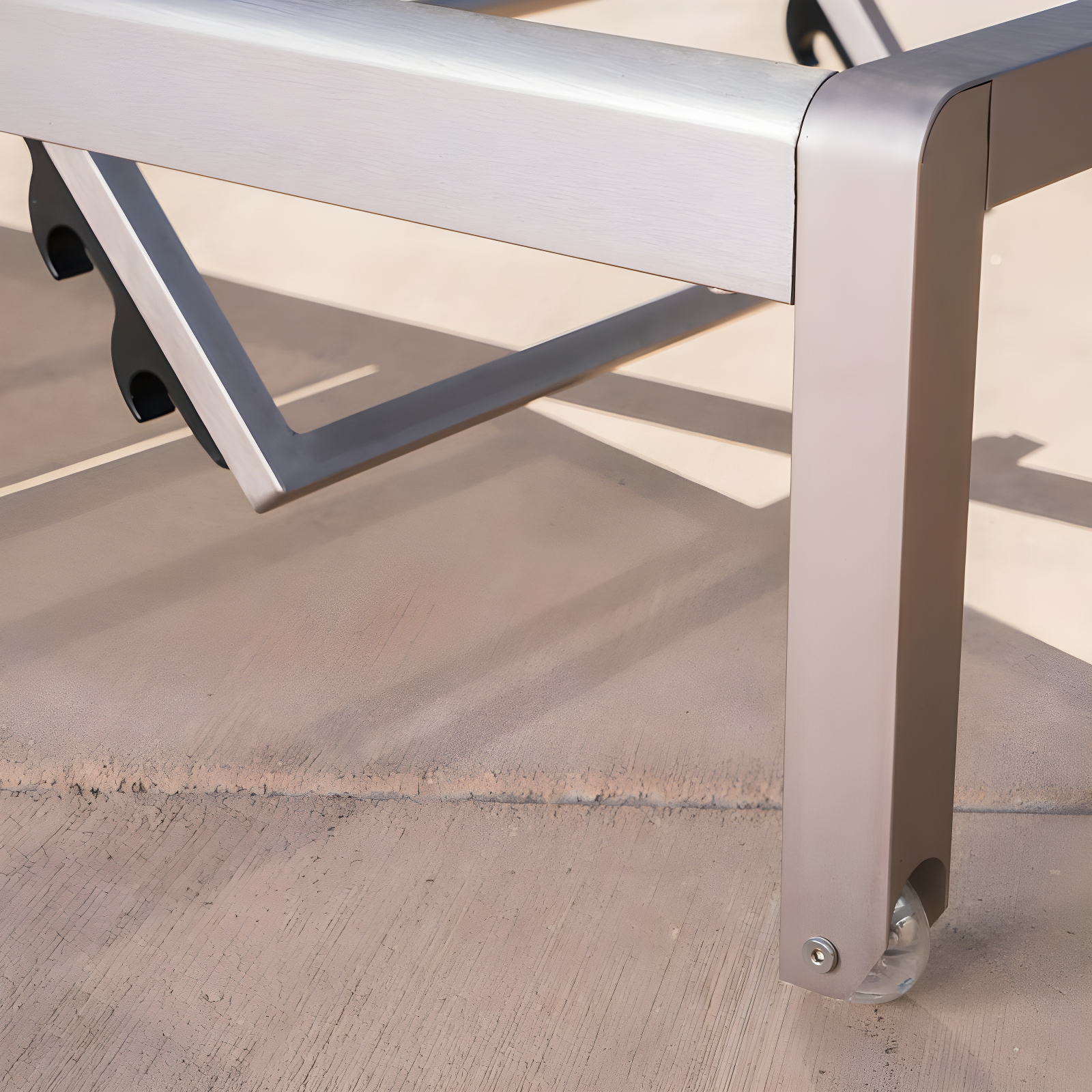 Cape Coral Set of 2 Aluminum & Mesh Chaise Lounge - Silver/Dark Gray - Christopher Knight Home: Water-Resistant Patio Furniture