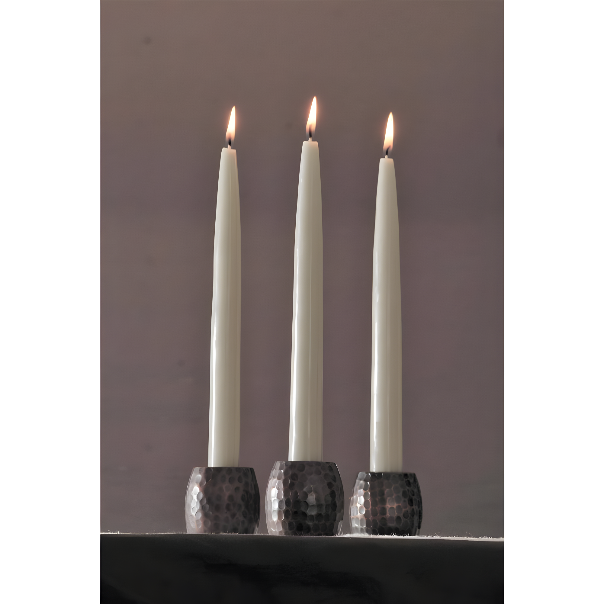 12 Piece Unscented Taper Candle Set