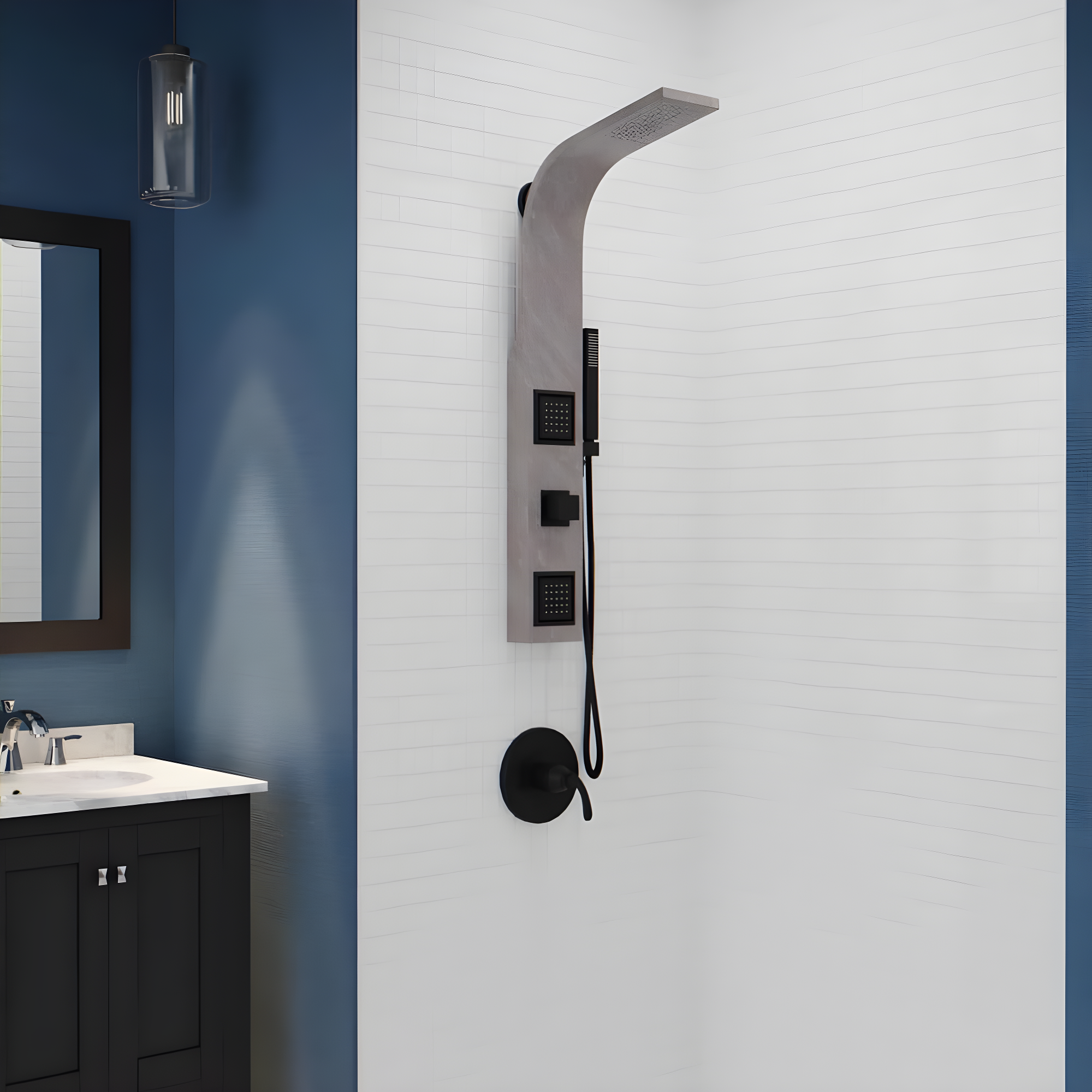 ANZZI Aura 39.37'' Shower Panel with Fixed Shower Head SP-AZ078GM