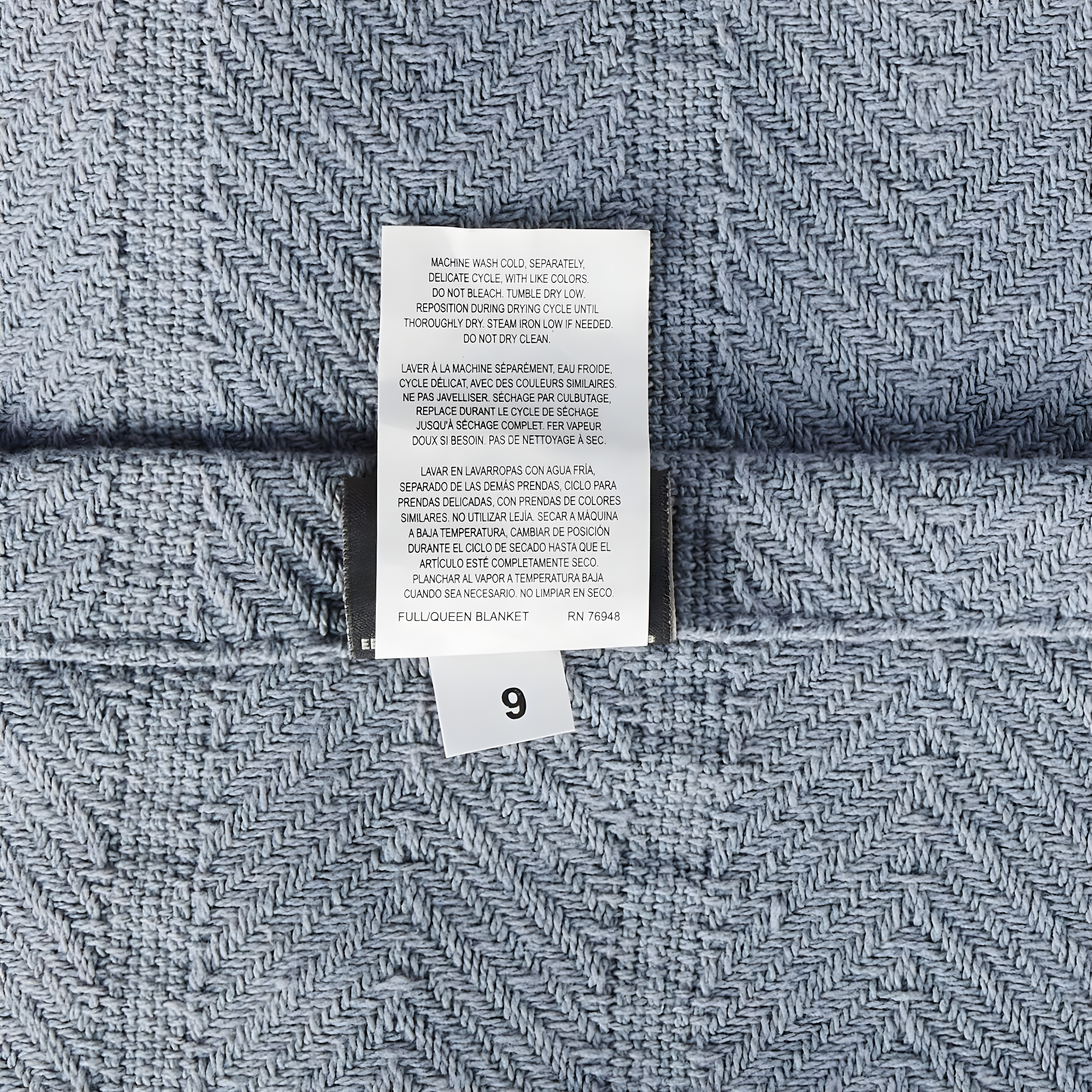 Eddie Bauer Herringbone Cotton Reversible Blanket