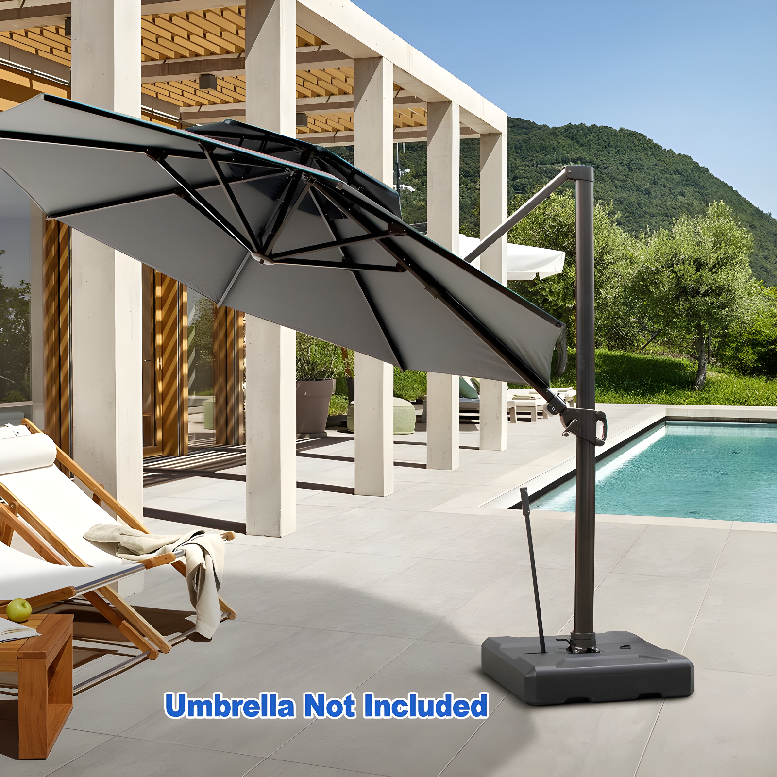 VredHom Plastic Free Standing Umbrella Base with Wheels