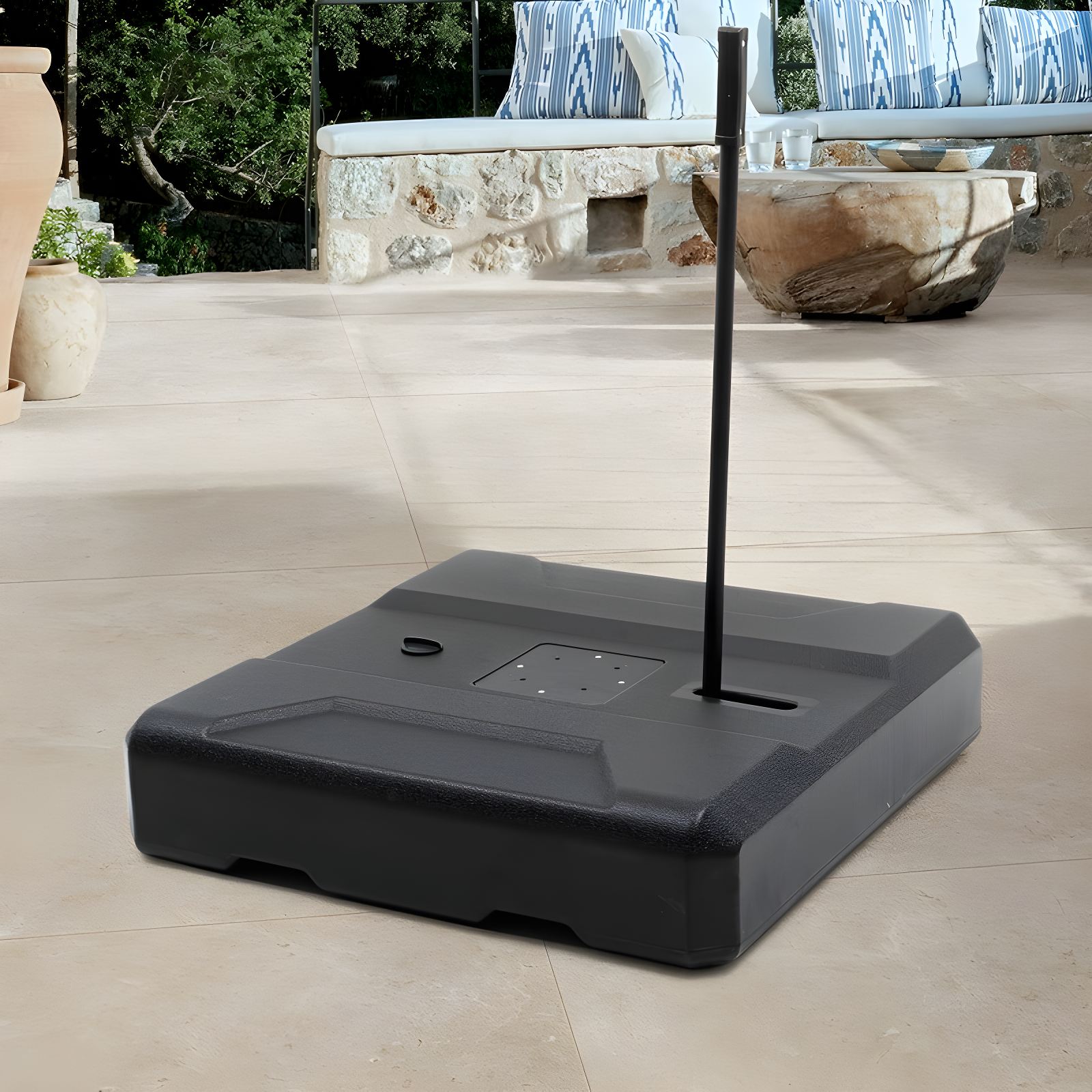 VredHom Plastic Free Standing Umbrella Base with Wheels