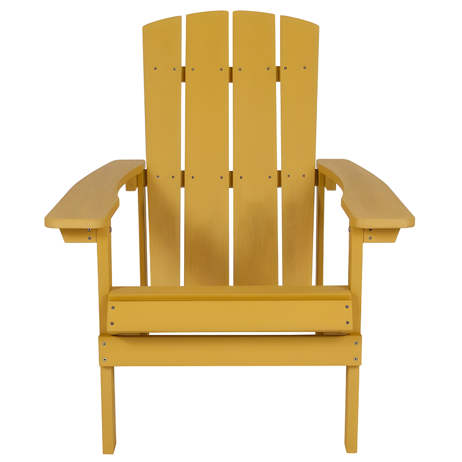 Flash Furniture Charlestown All-Weather Poly Resin Wood Adirondack Chair in Yellow