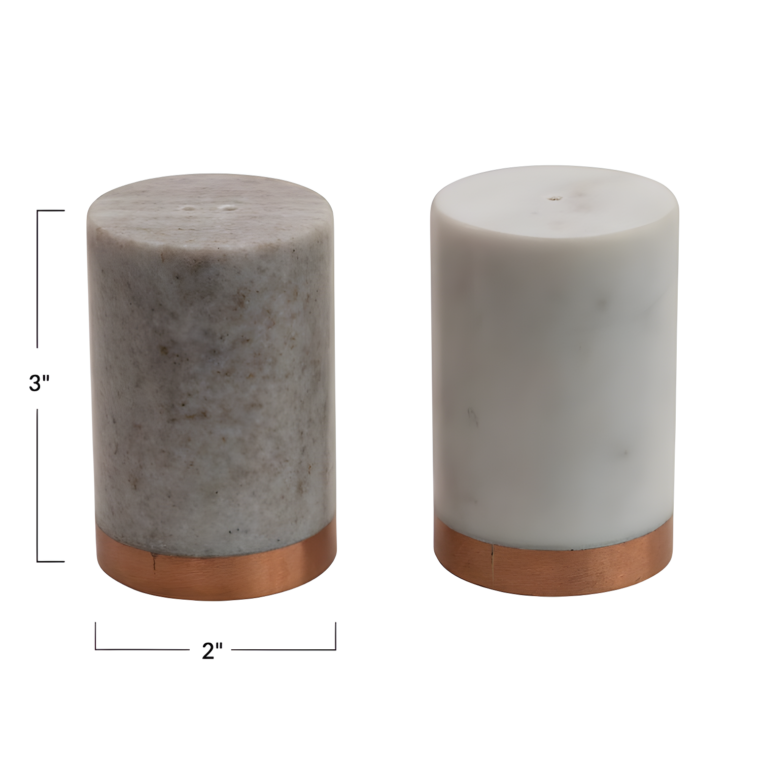Creative Co-Op Marble Salt and Pepper Shaker Set & Reviews | Joss & Main