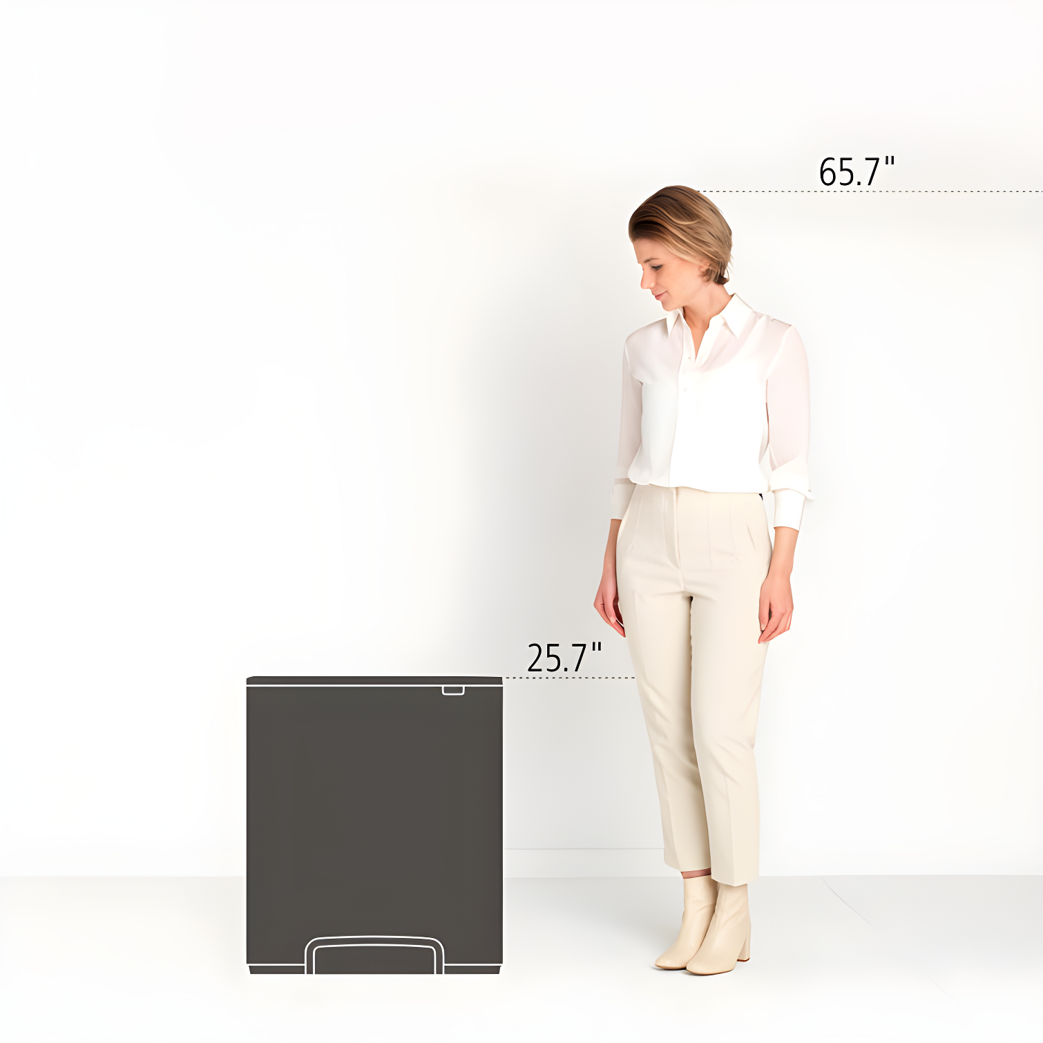 Brabantia Bo Step On Trash Can, 16 Gallon
