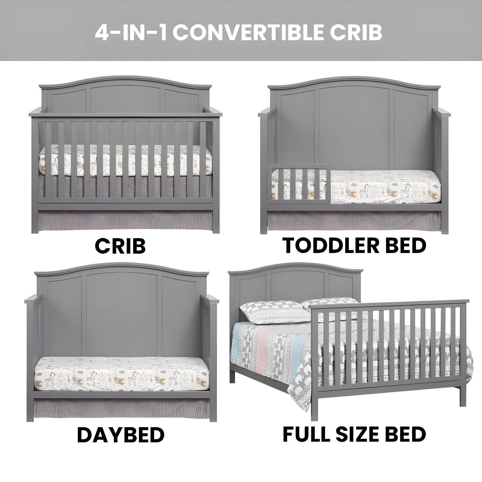 Emerson 4 In 1 Convertible Crib