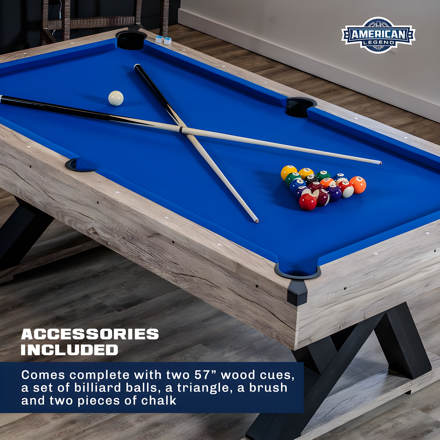 Kirkwood Pool Table - Rustic, Modern Design