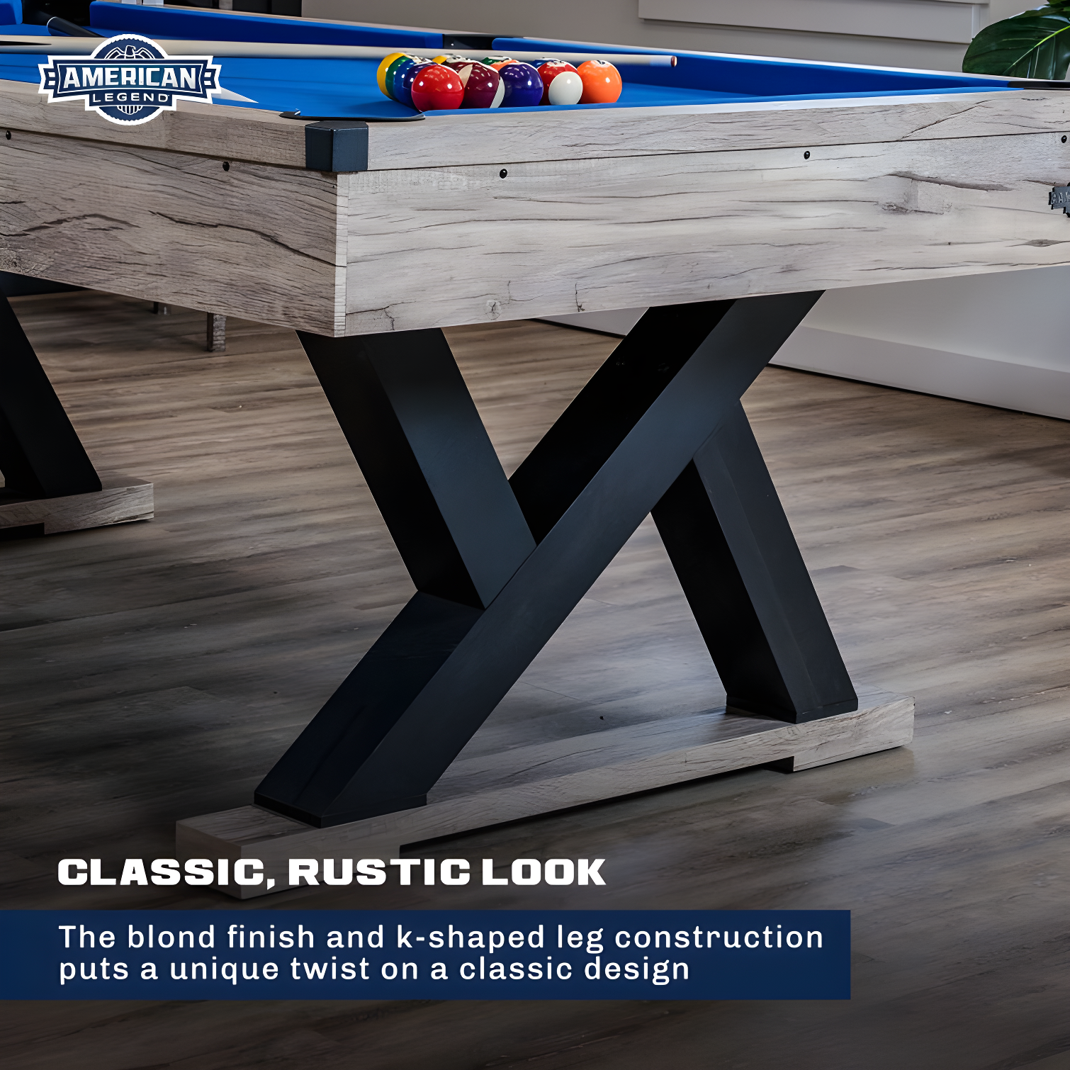 Kirkwood Pool Table - Rustic, Modern Design