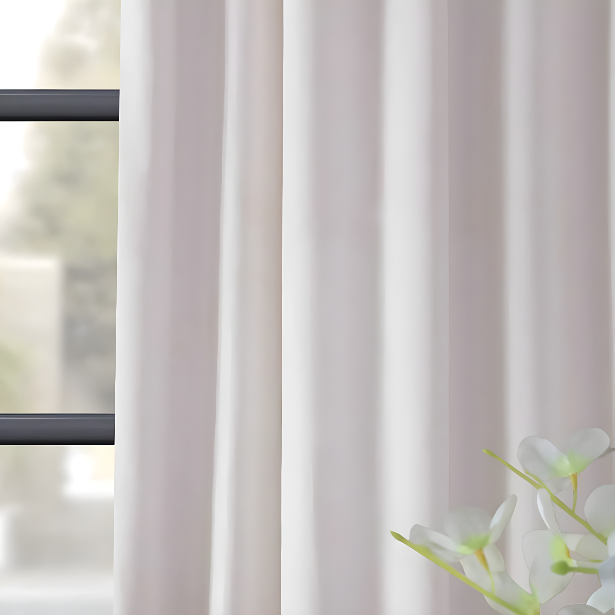 Half Price Drapes Porcelain White French Pleat Signature Velvet Blackout Curtains(1 Panel),50WX 108L