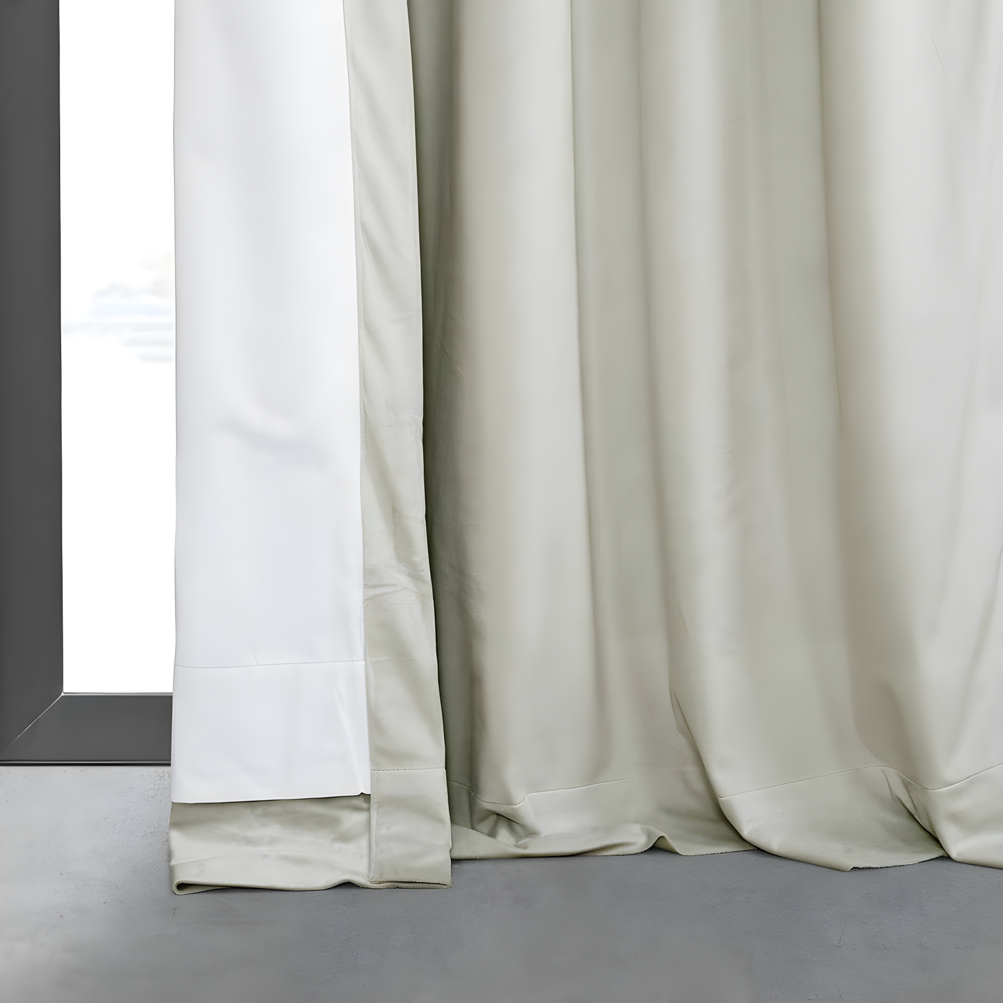 Half Price Drapes Porcelain White French Pleat Signature Velvet Blackout Curtains(1 Panel),50WX 108L